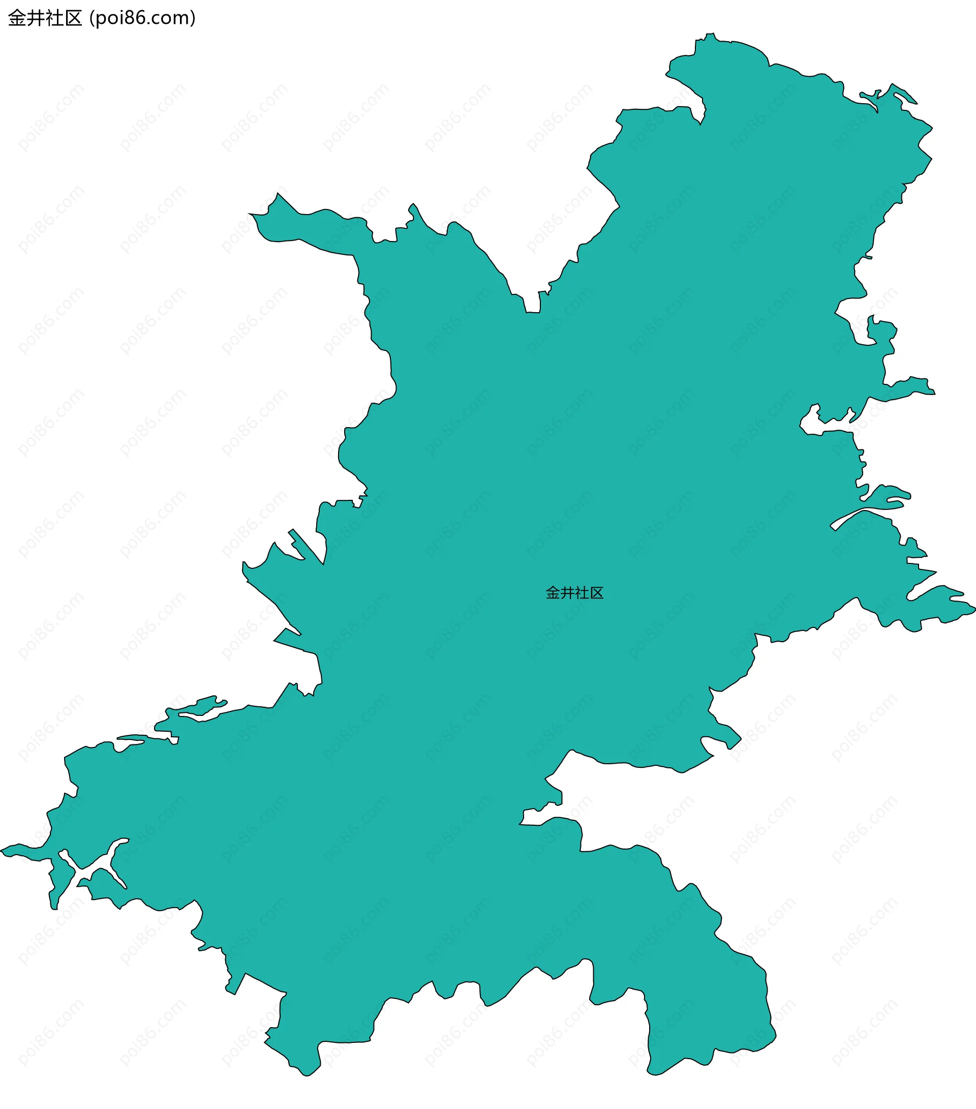 金井社区边界地图