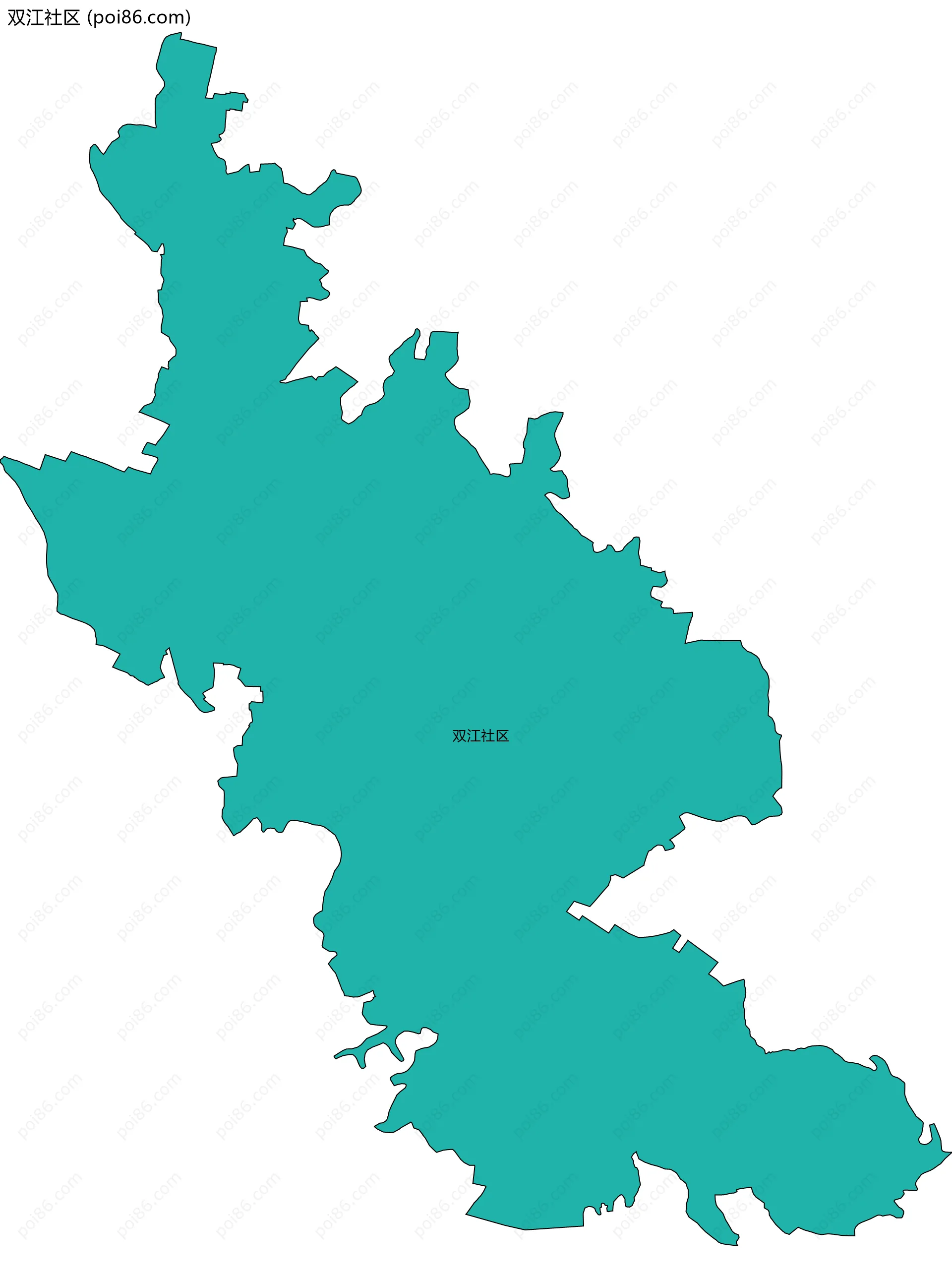 双江社区边界地图