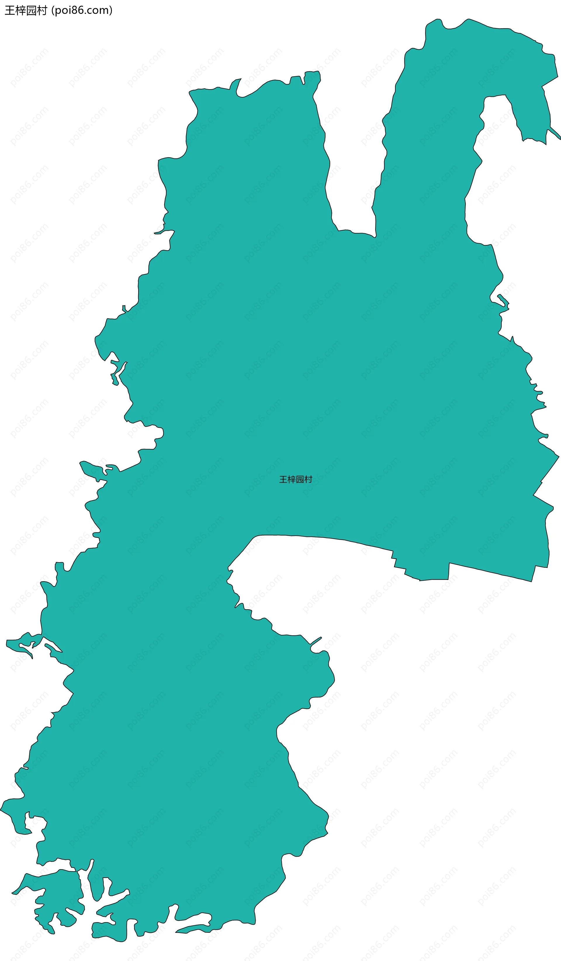 王梓园村边界地图