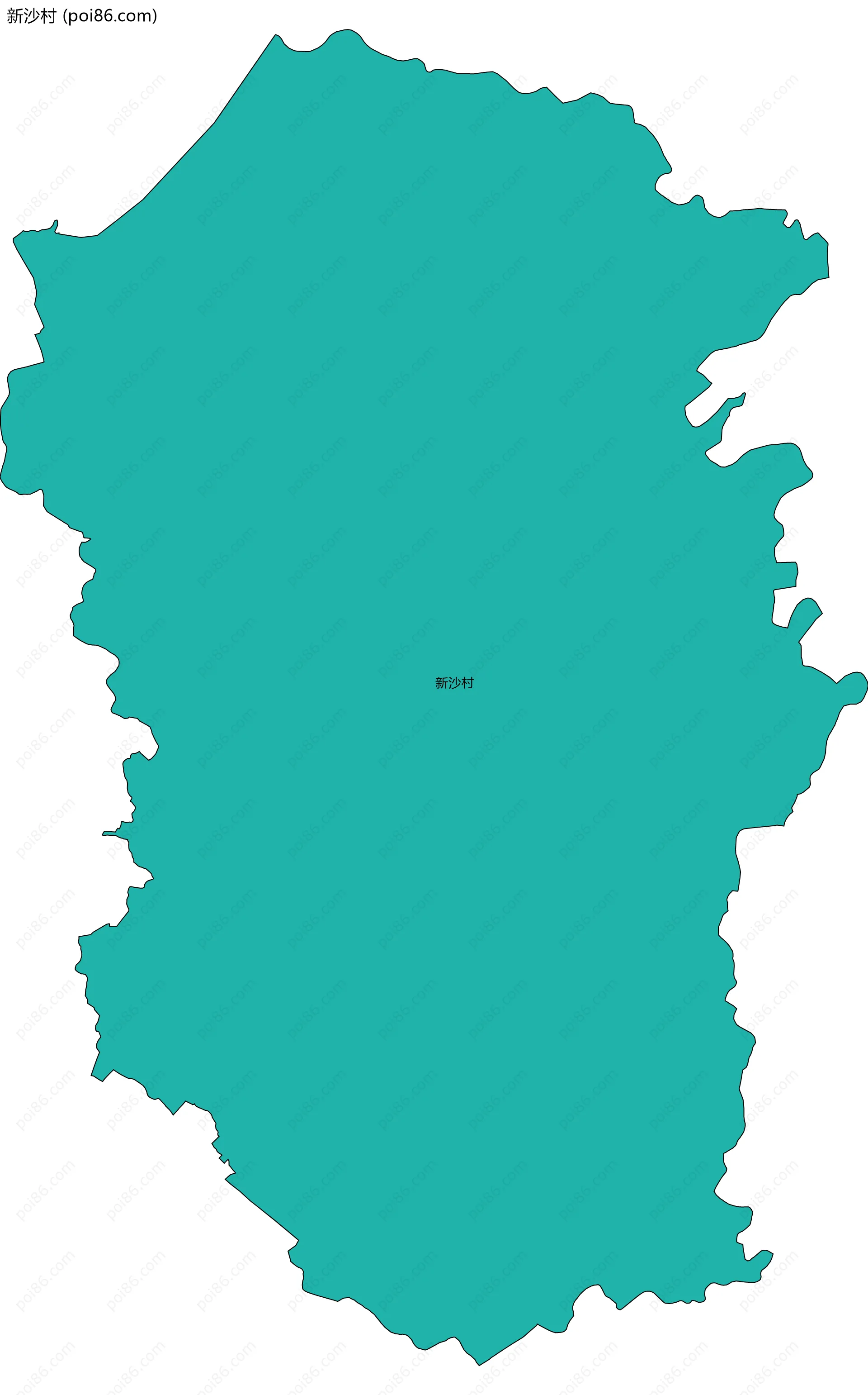 新沙村边界地图