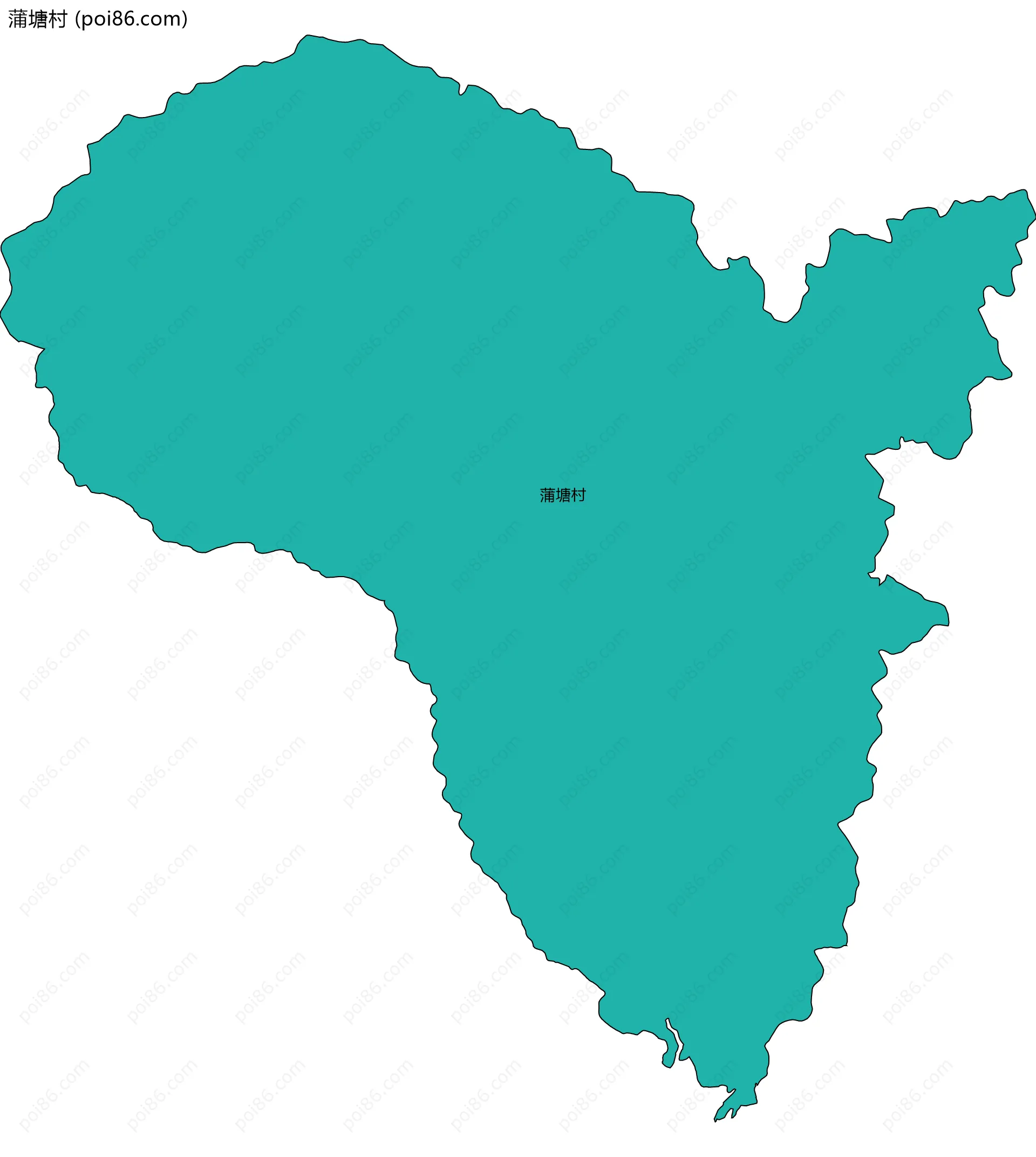 蒲塘村边界地图