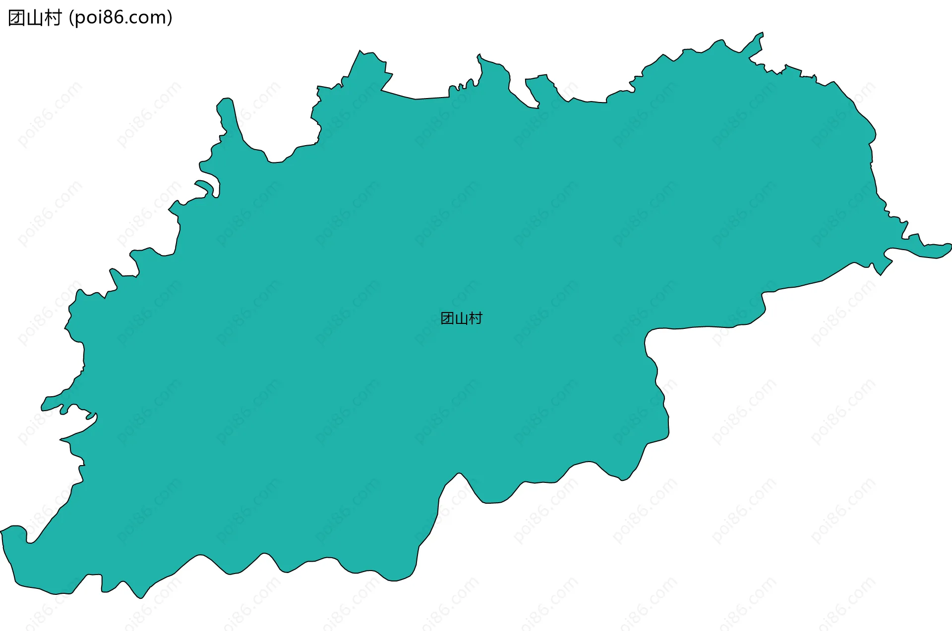 团山村边界地图