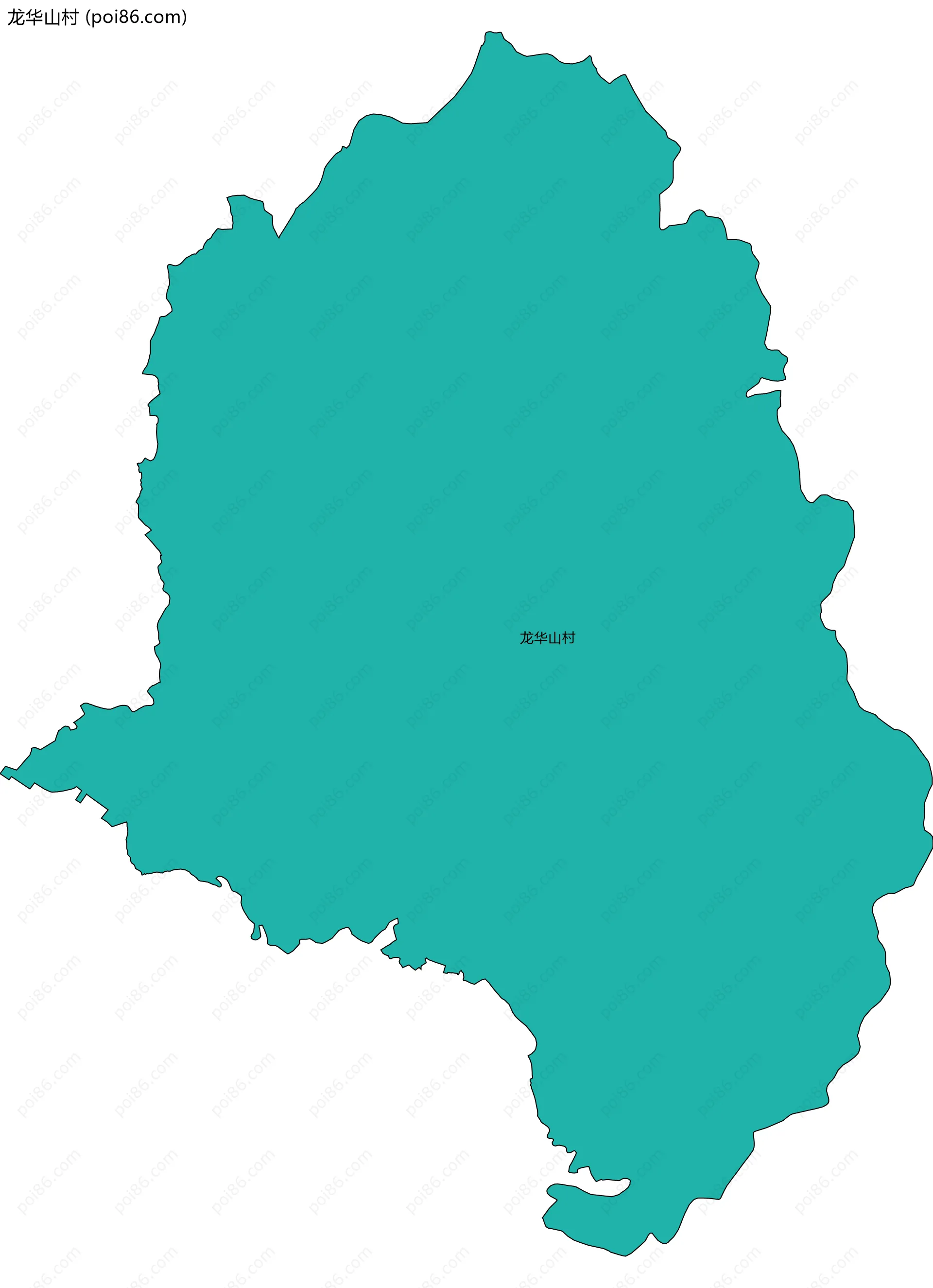 龙华山村边界地图