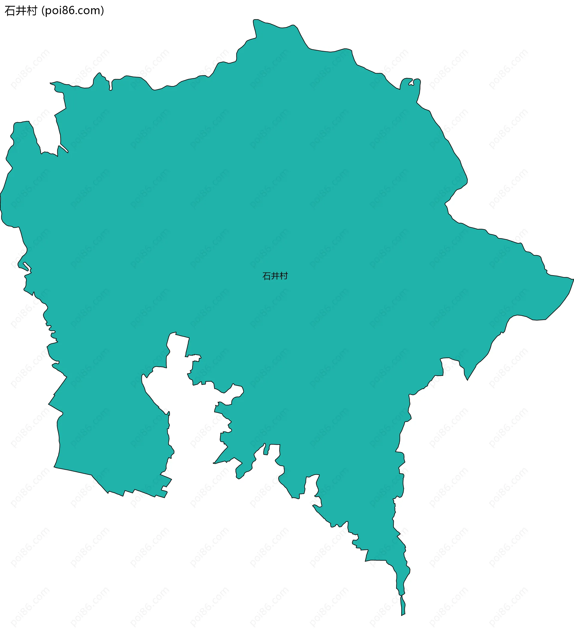 石井村边界地图