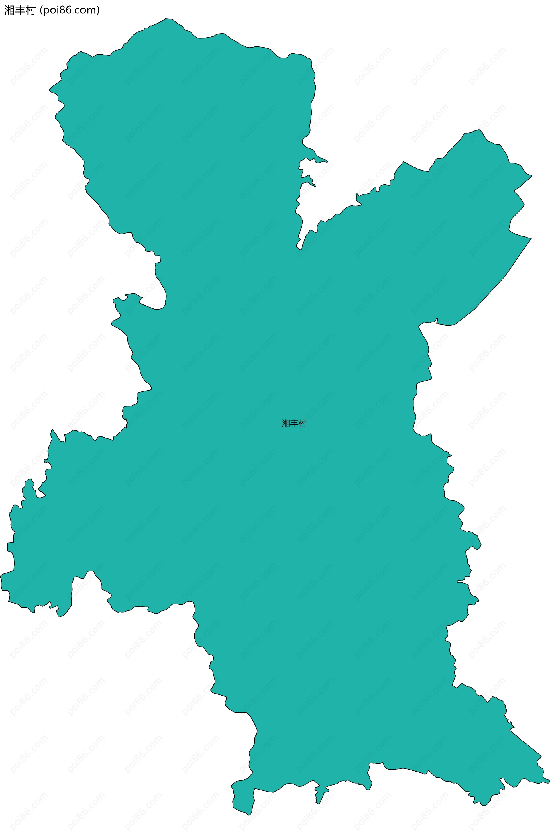 湘丰村边界地图