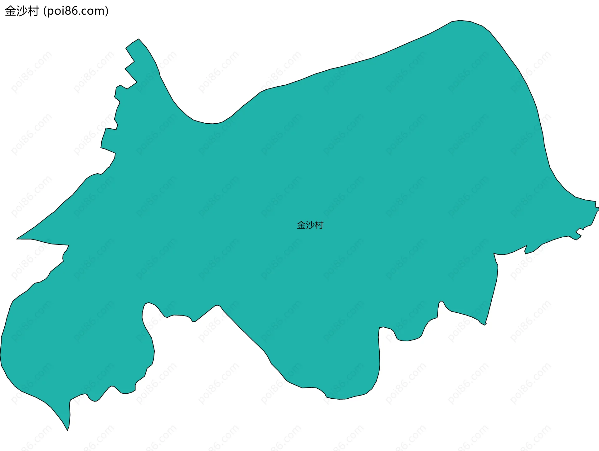 金沙村边界地图