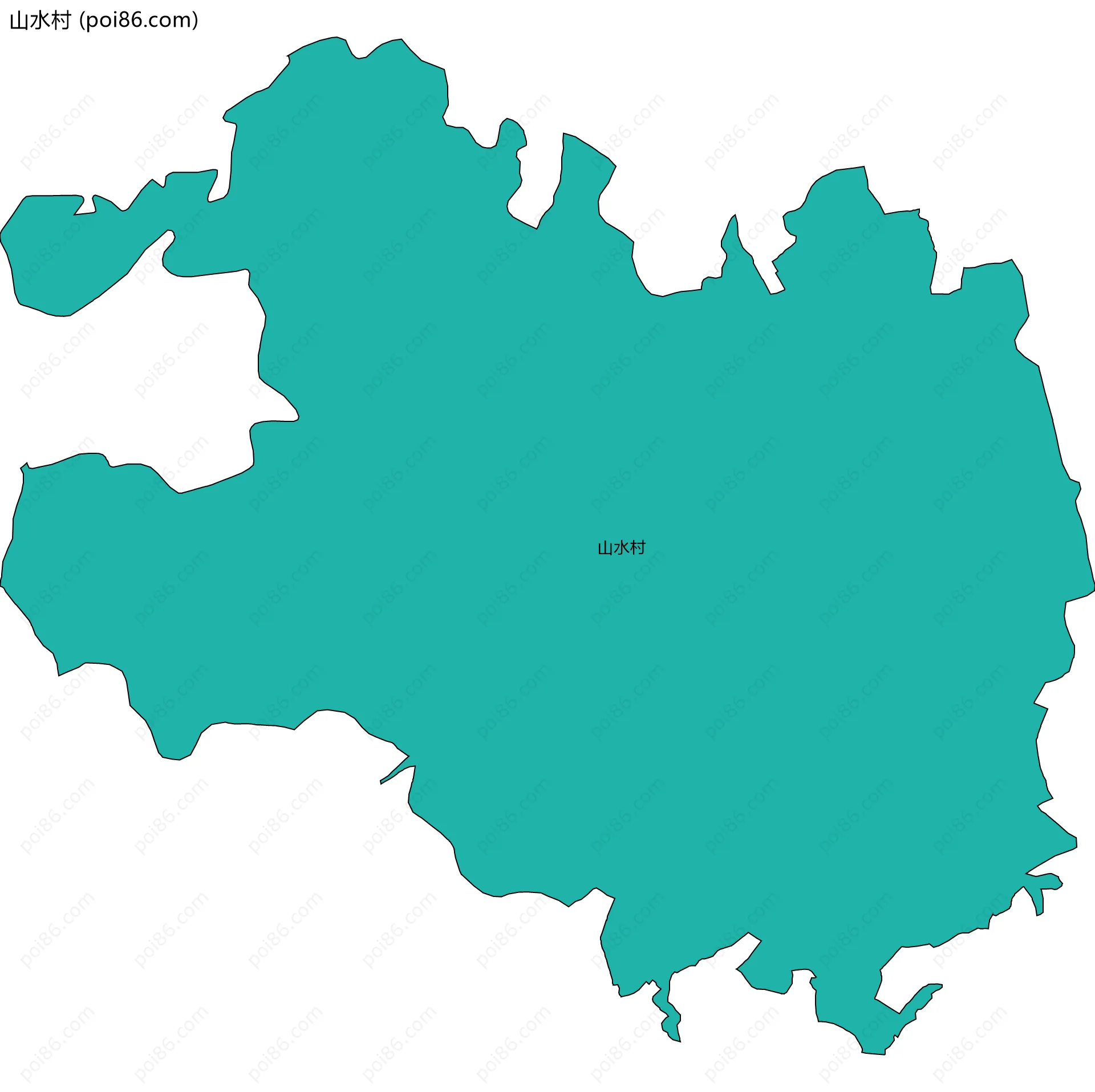山水村边界地图