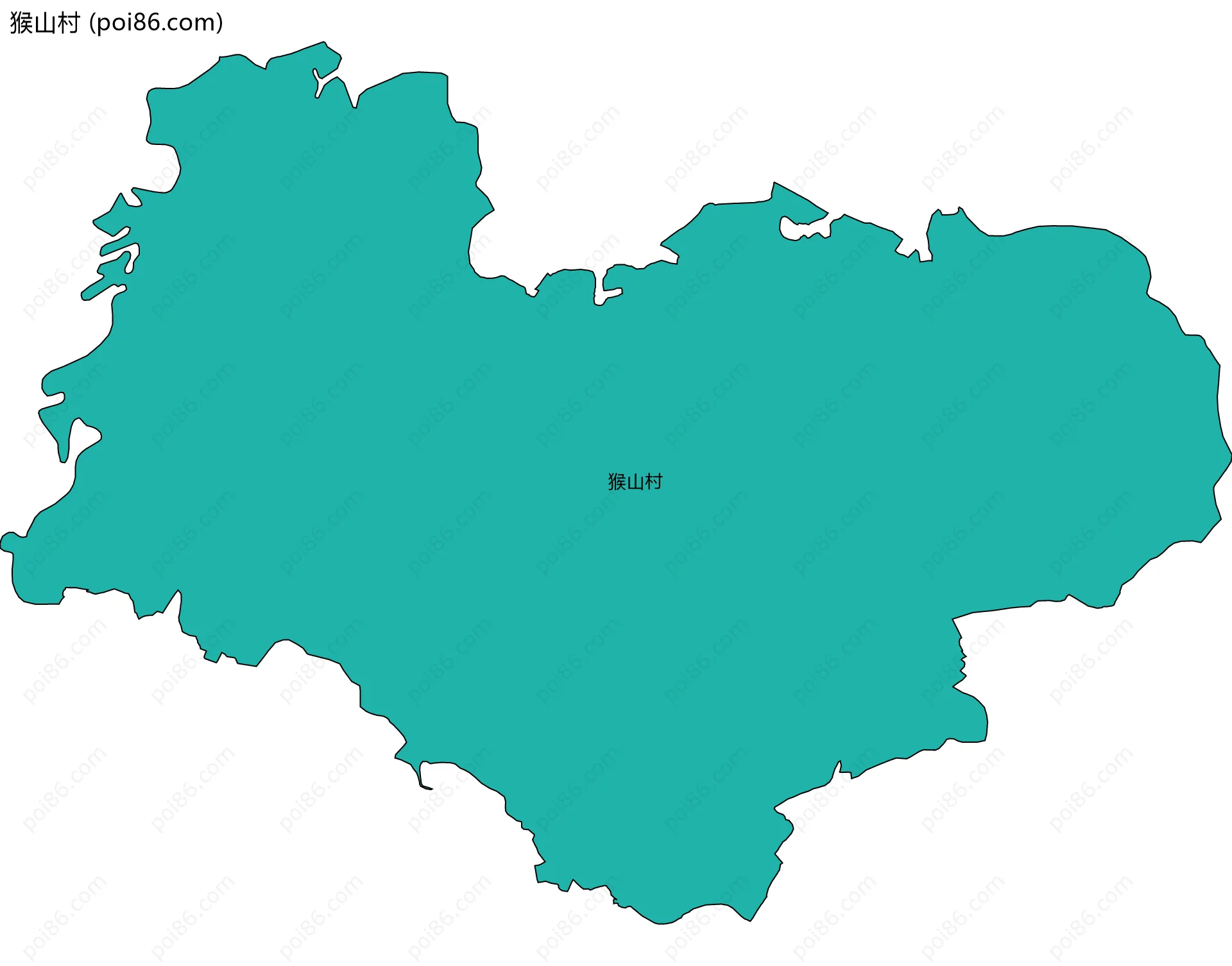 猴山村边界地图