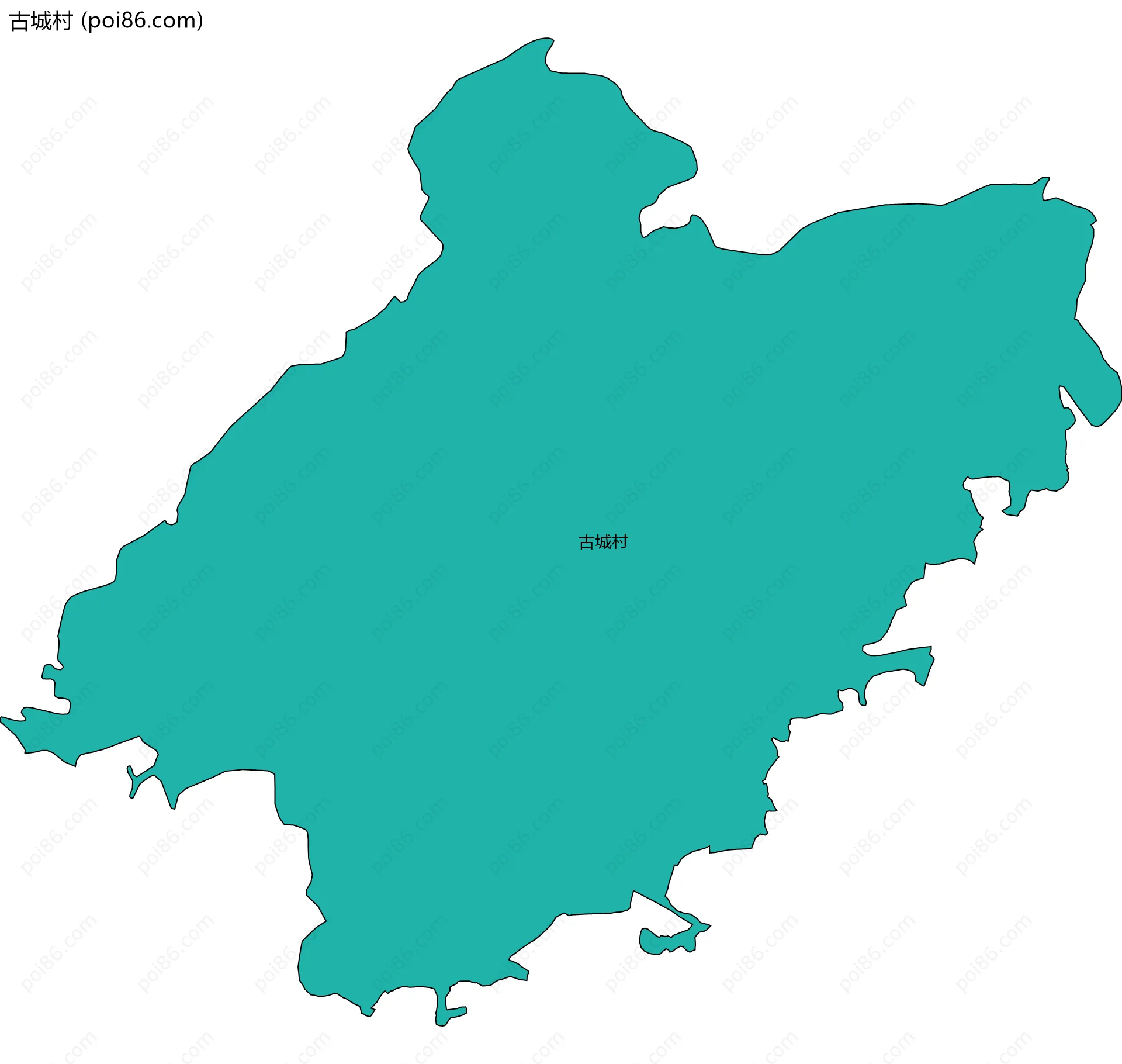 古城村边界地图