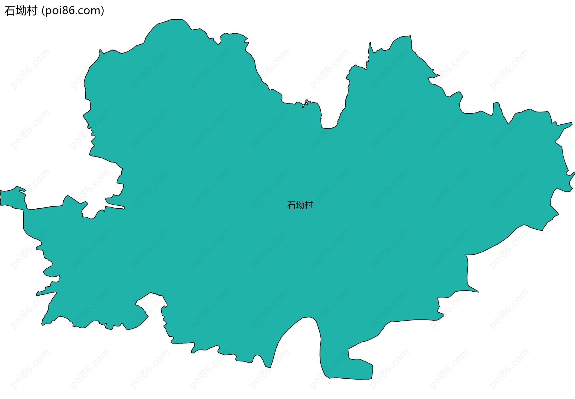 石坳村边界地图