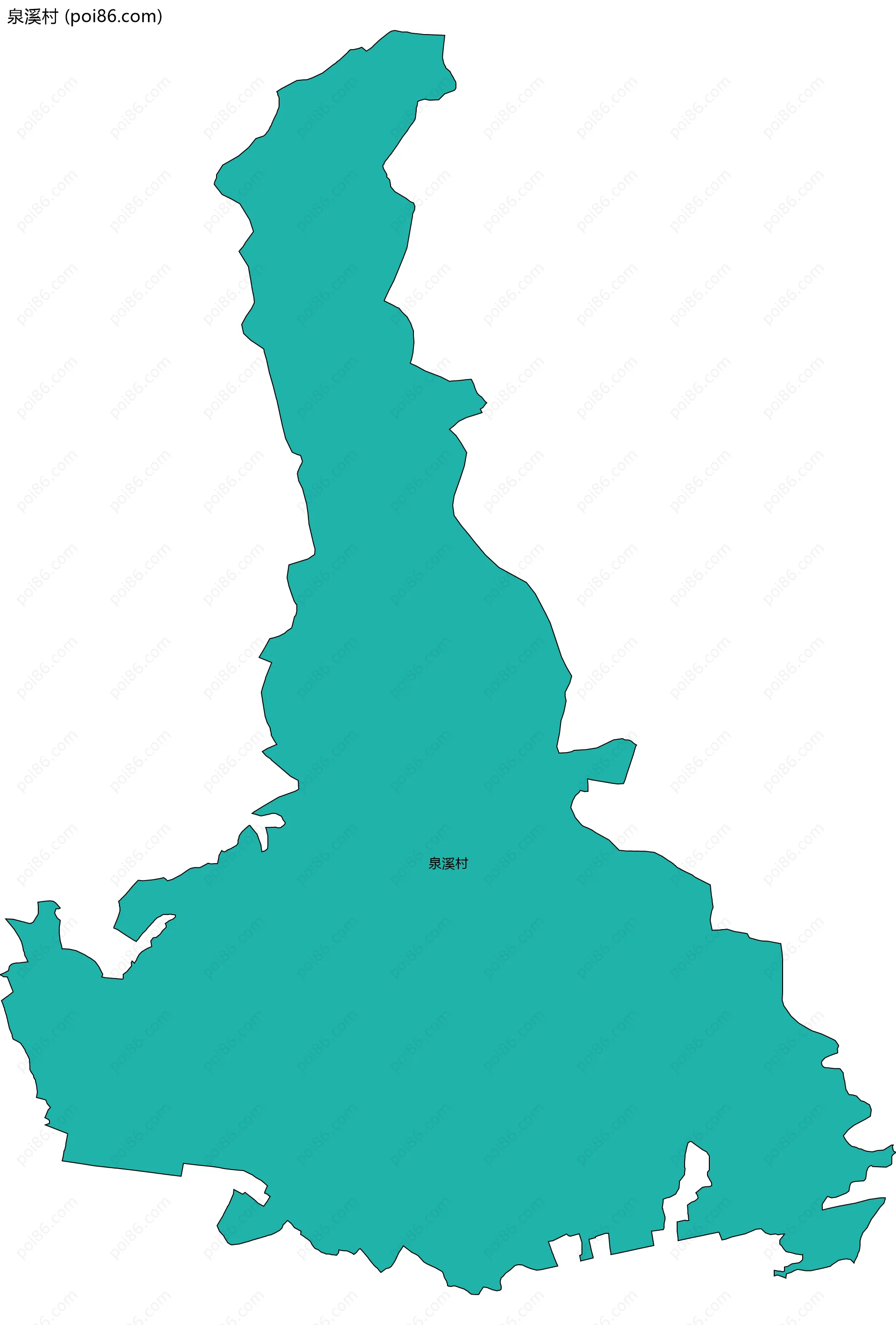 泉溪村边界地图