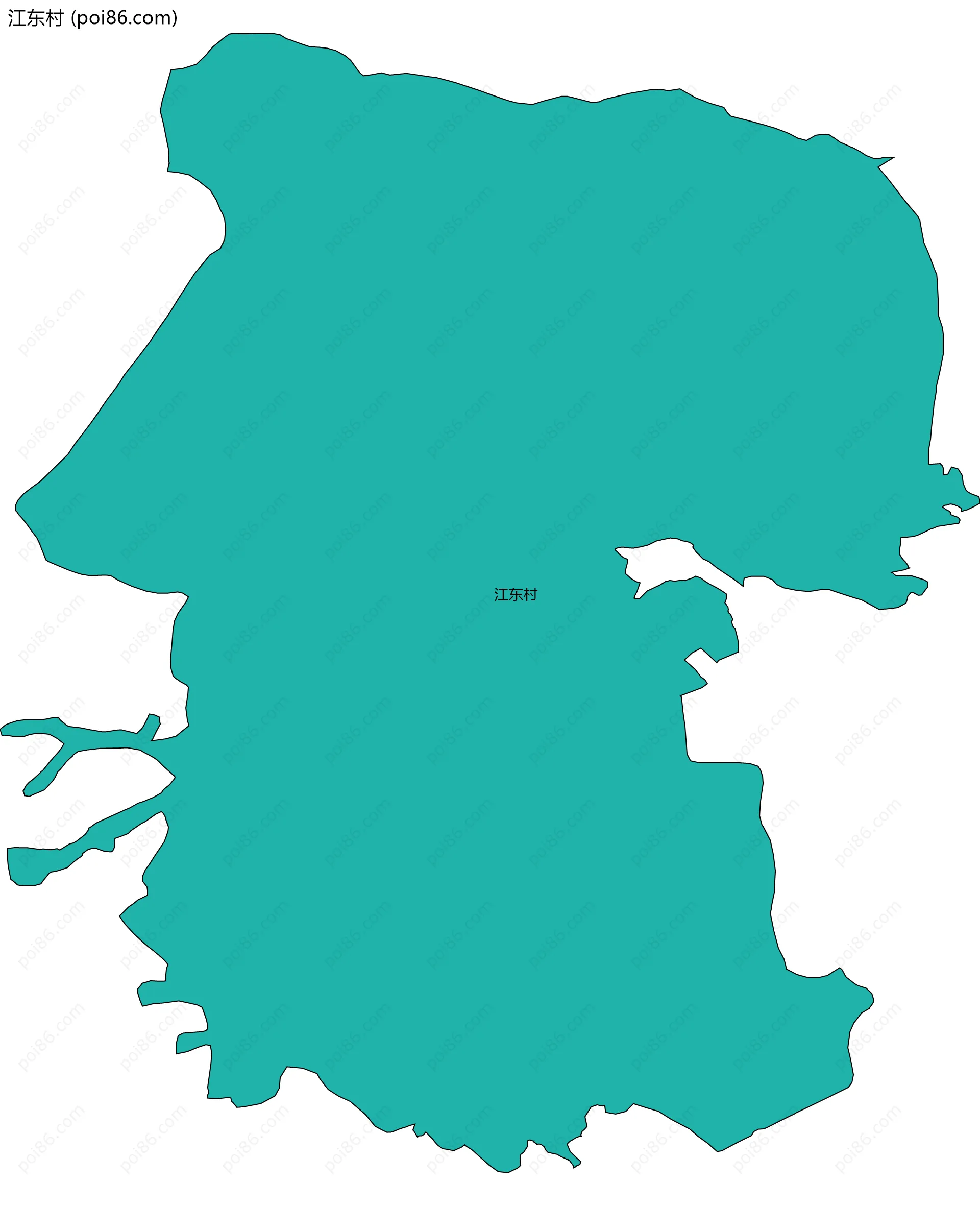 江东村边界地图