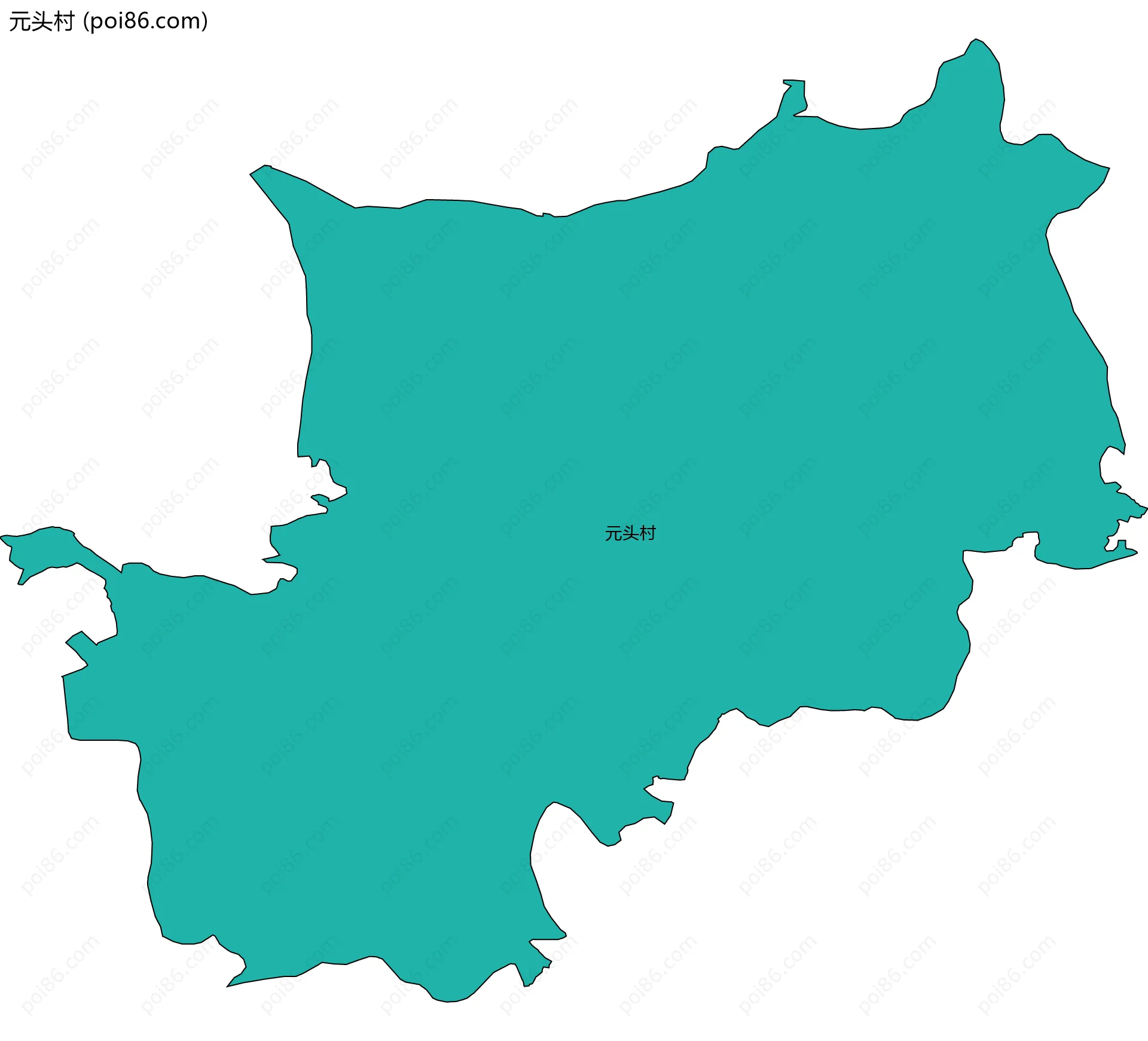 元头村边界地图