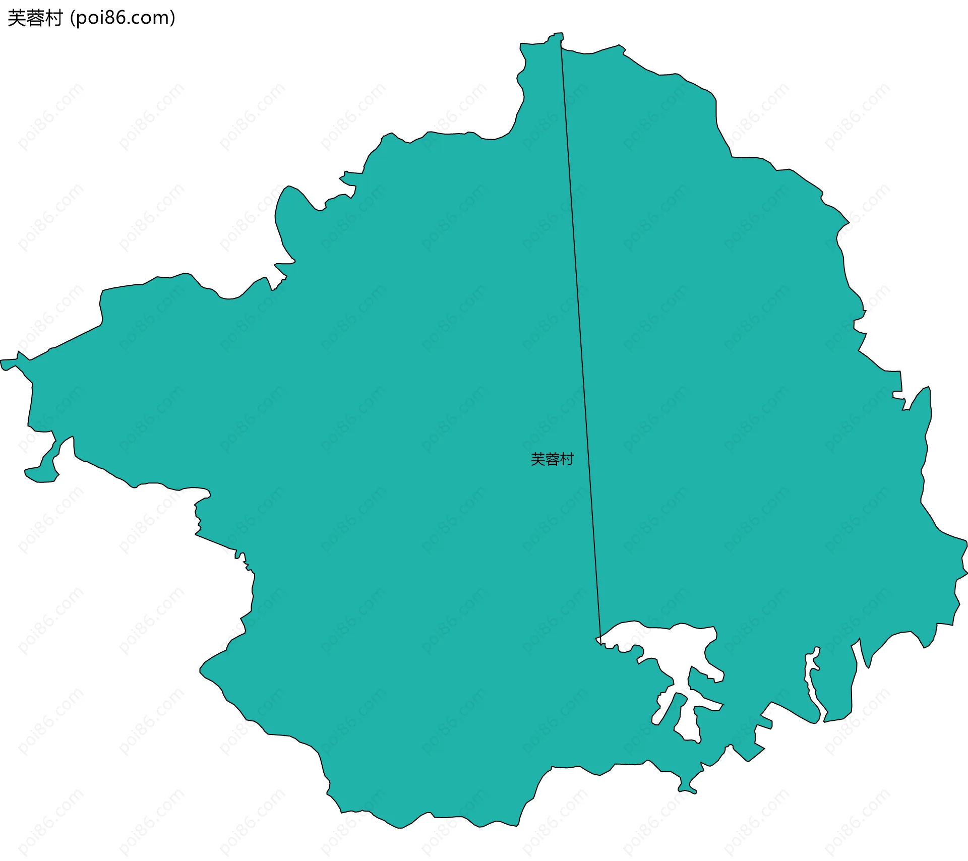 芙蓉村边界地图