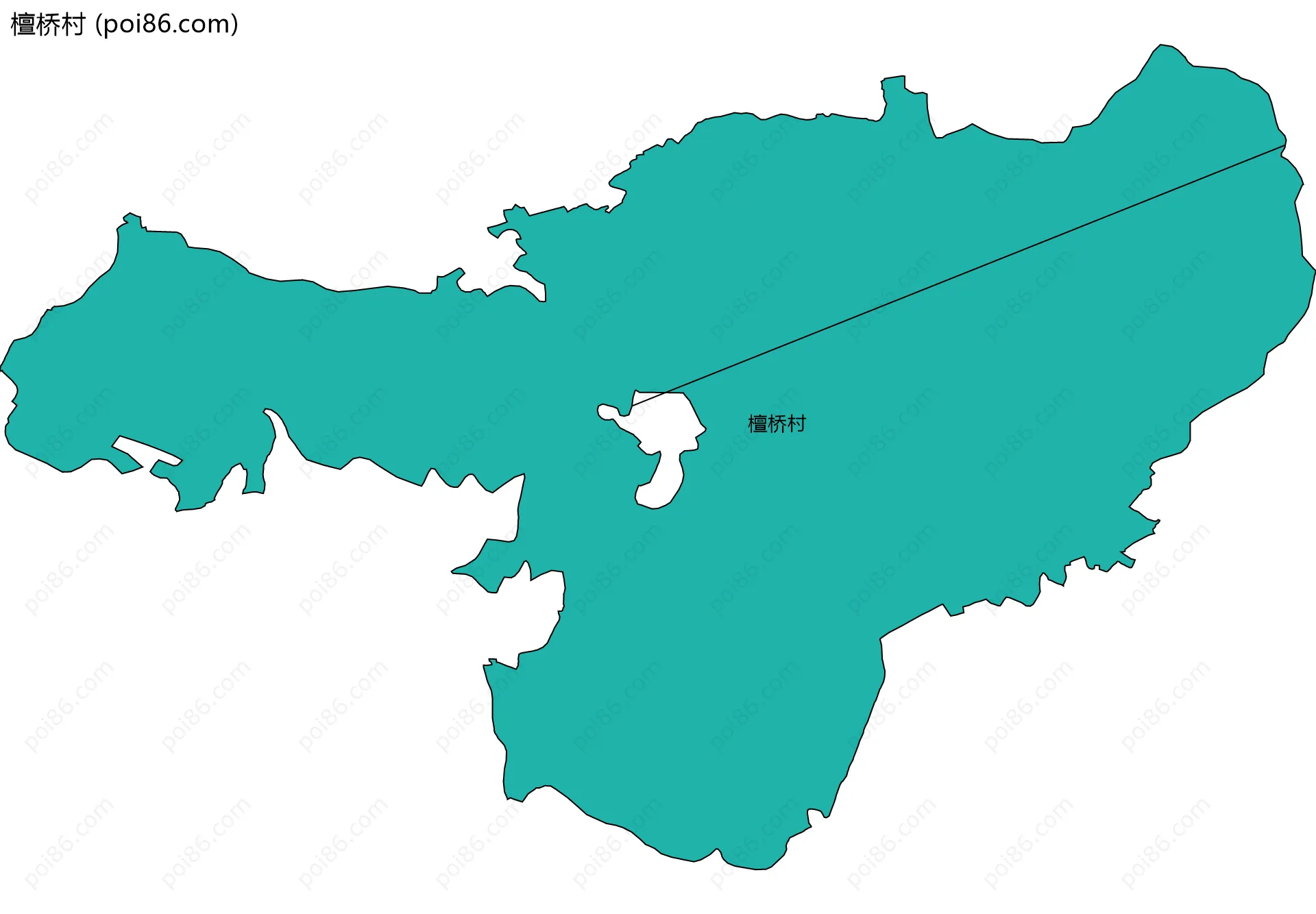 檀桥村边界地图