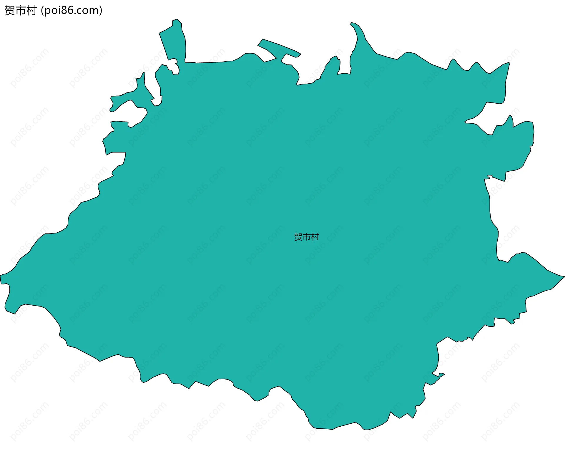 贺市村边界地图
