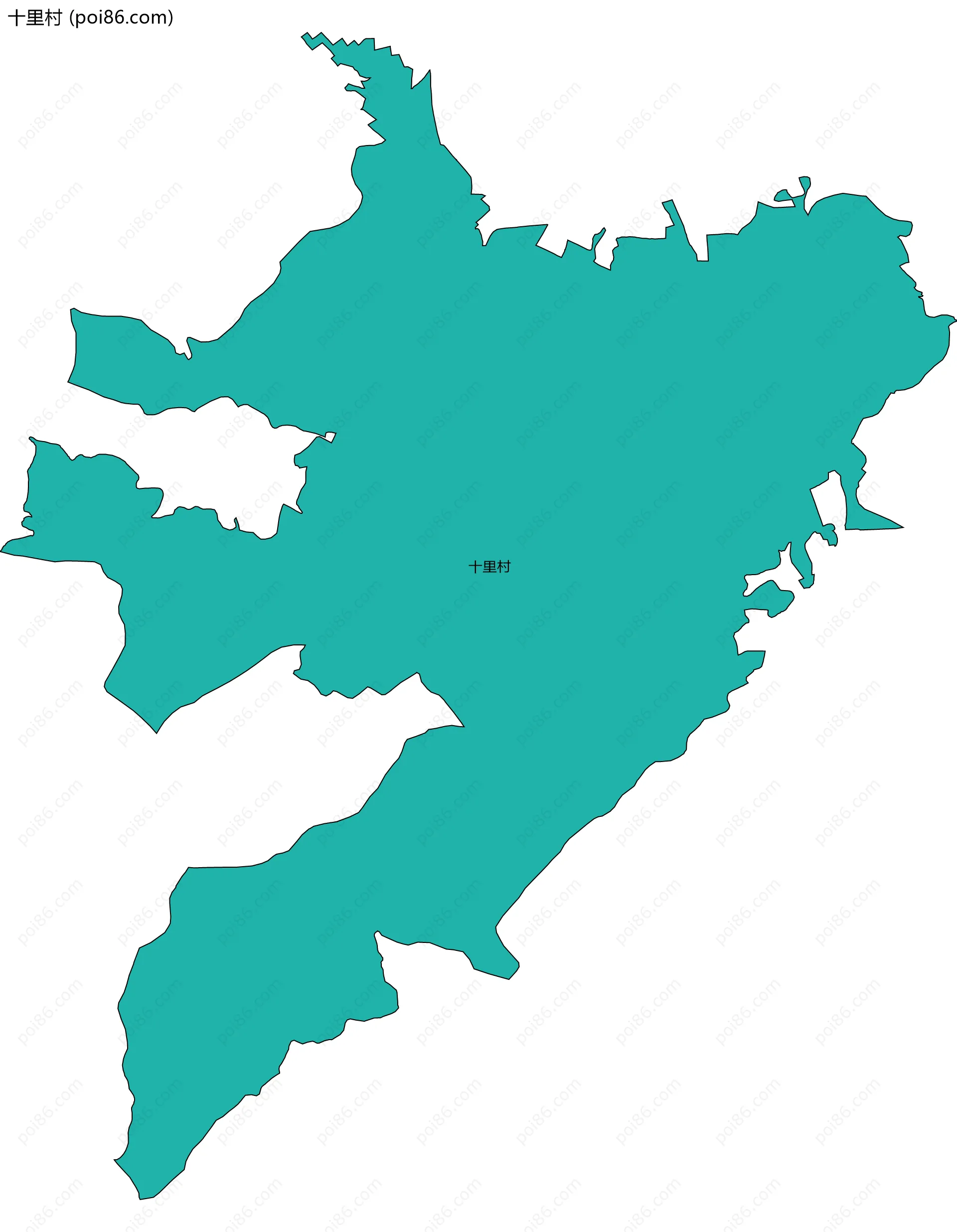 十里村边界地图