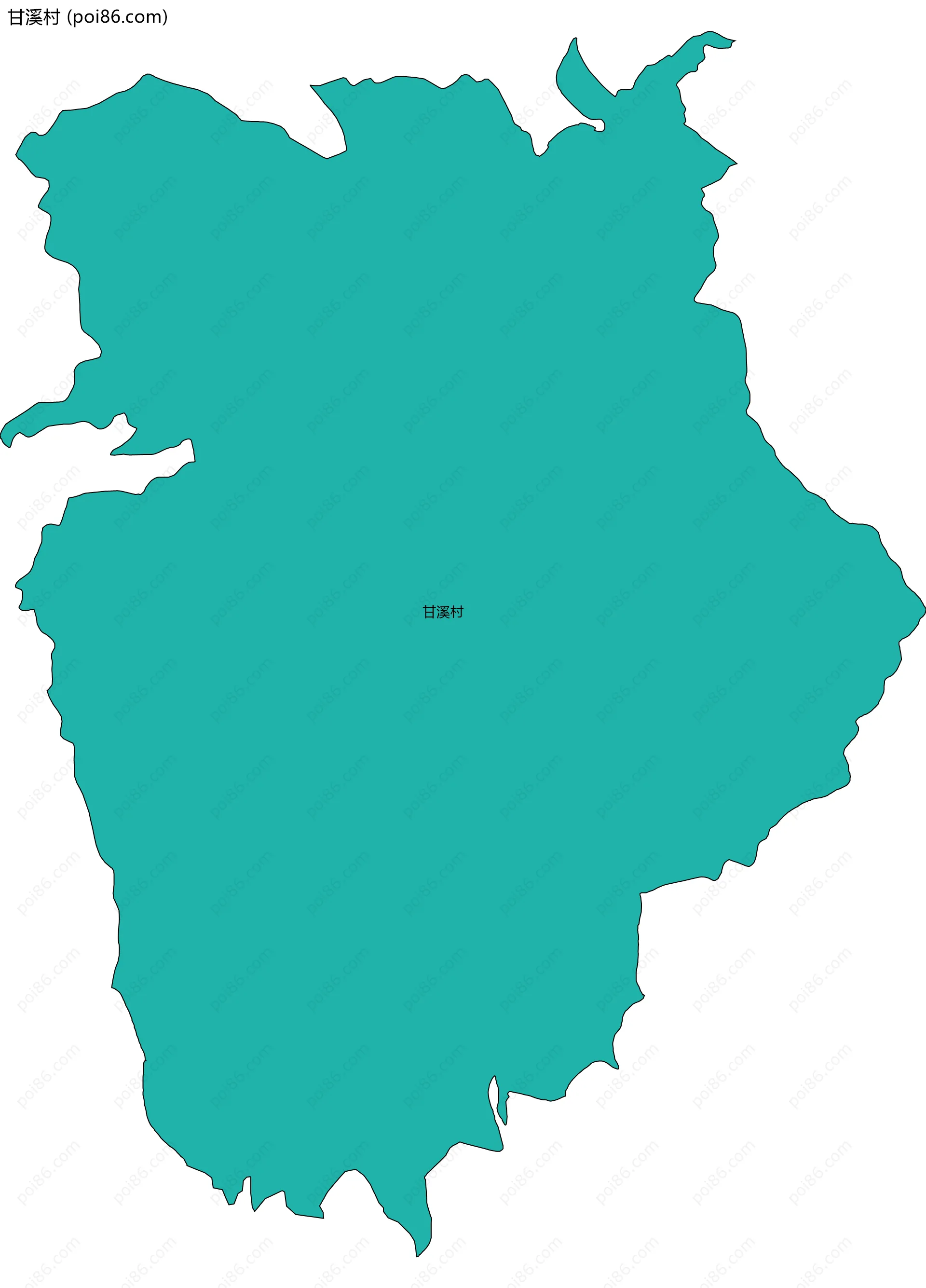甘溪村边界地图
