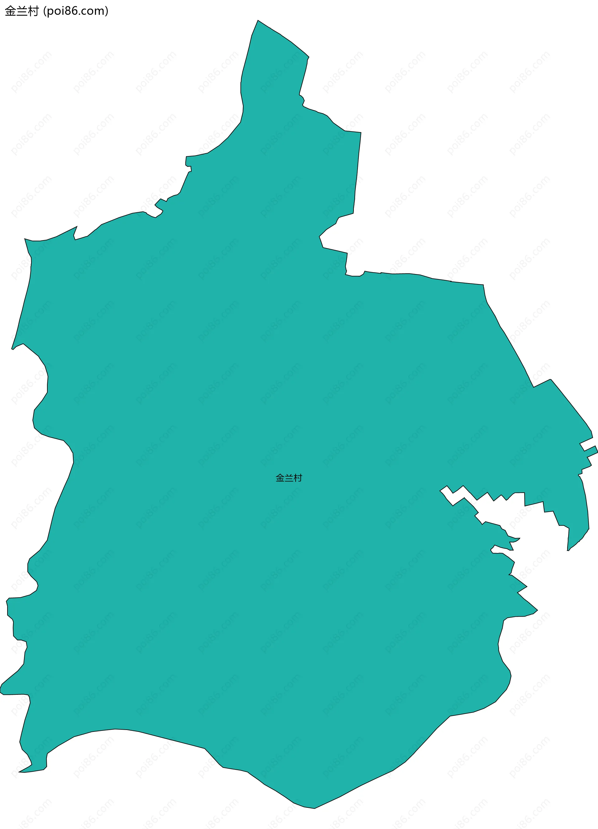 金兰村边界地图
