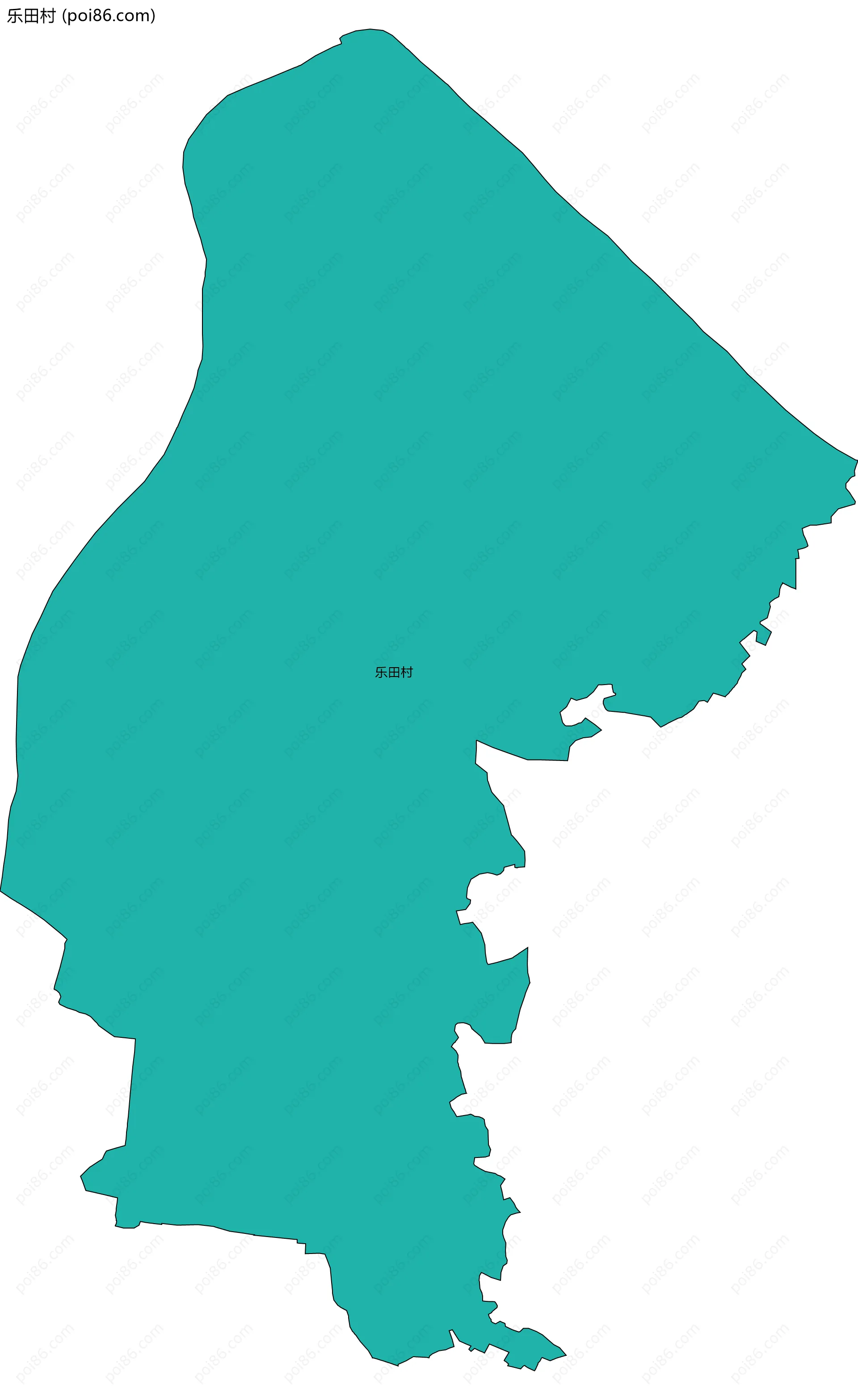 乐田村边界地图