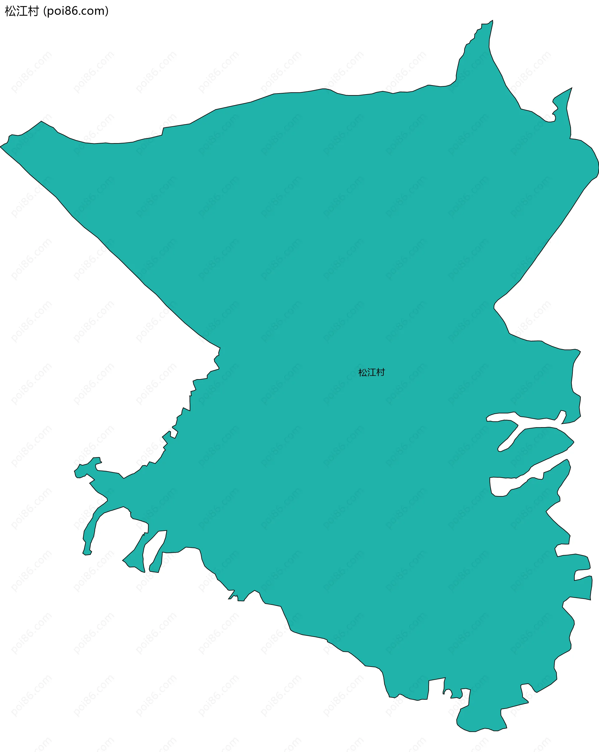 松江村边界地图