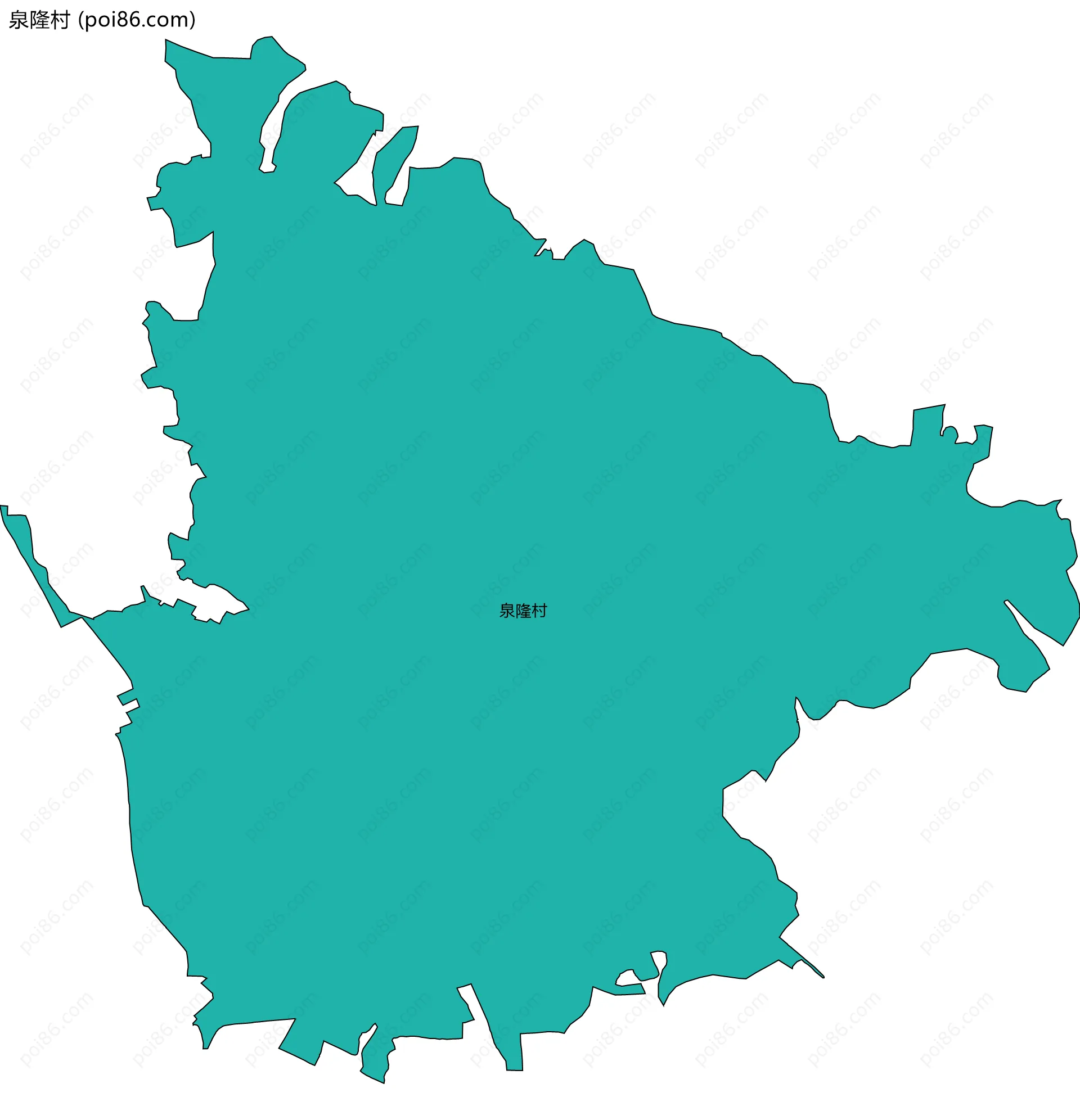 泉隆村边界地图