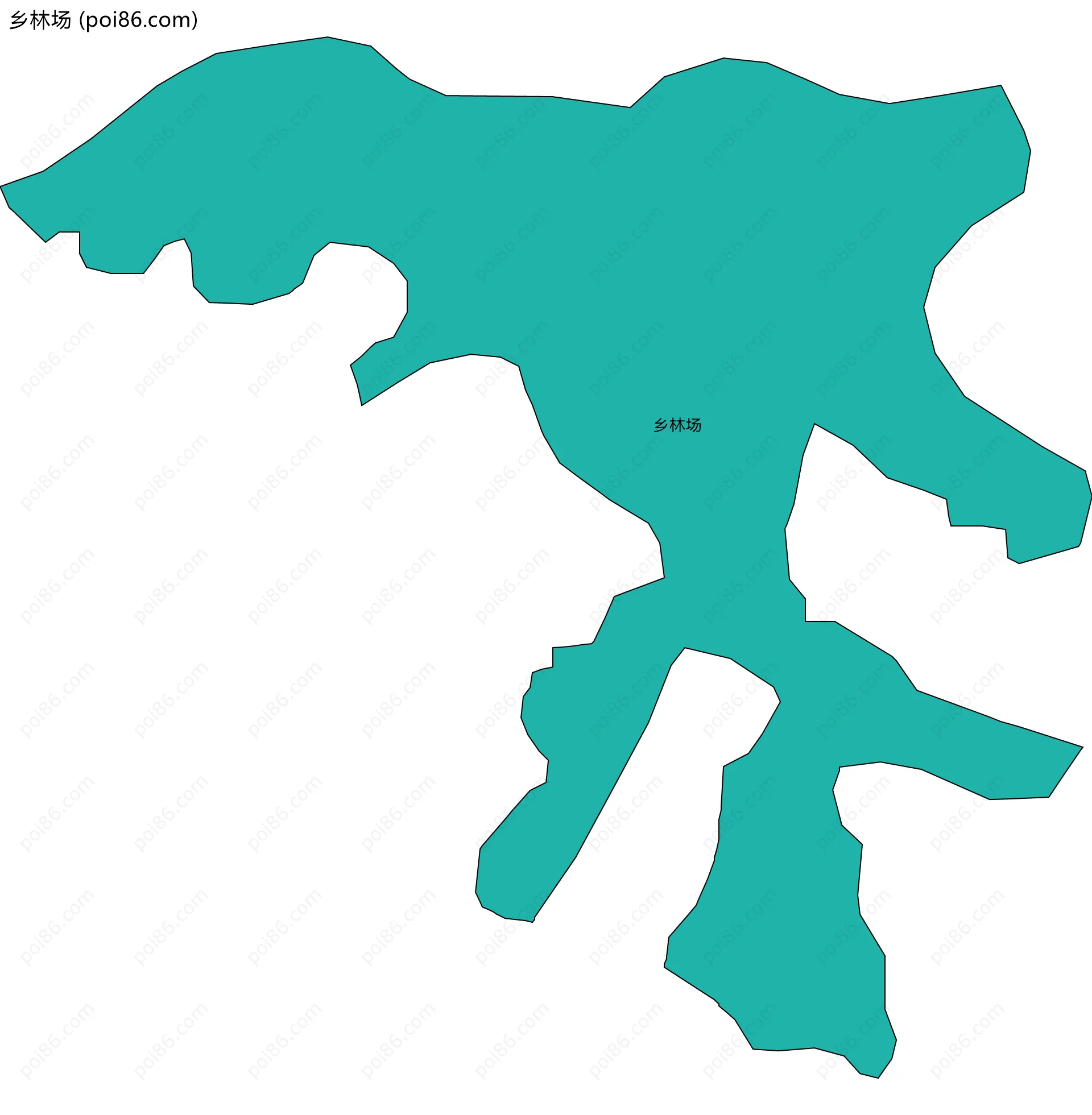 乡林场边界地图