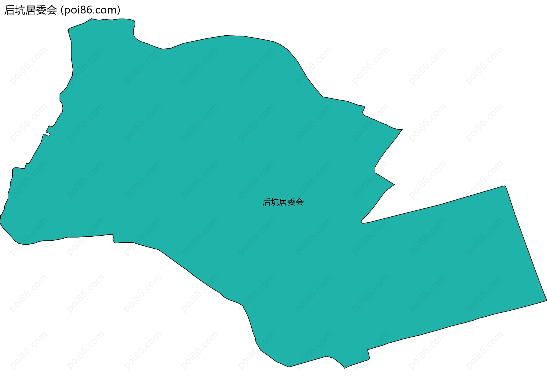 后坑居委会边界地图