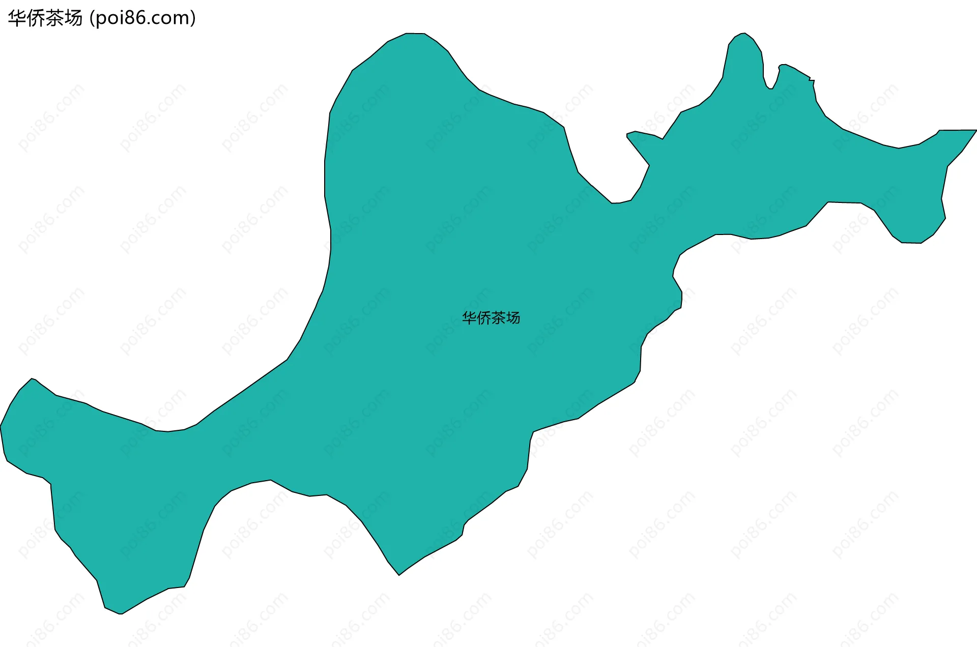 华侨茶场边界地图