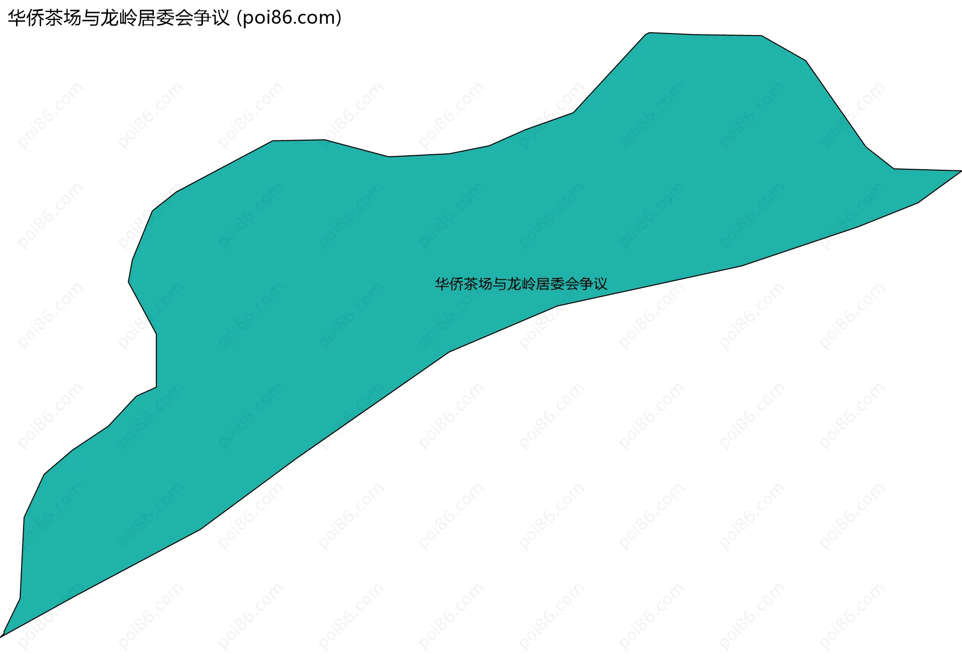 华侨茶场与龙岭居委会争议边界地图