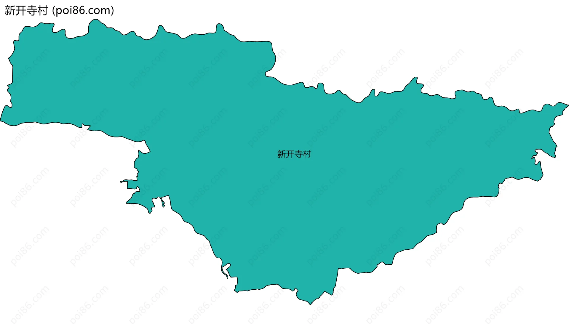新开寺村边界地图
