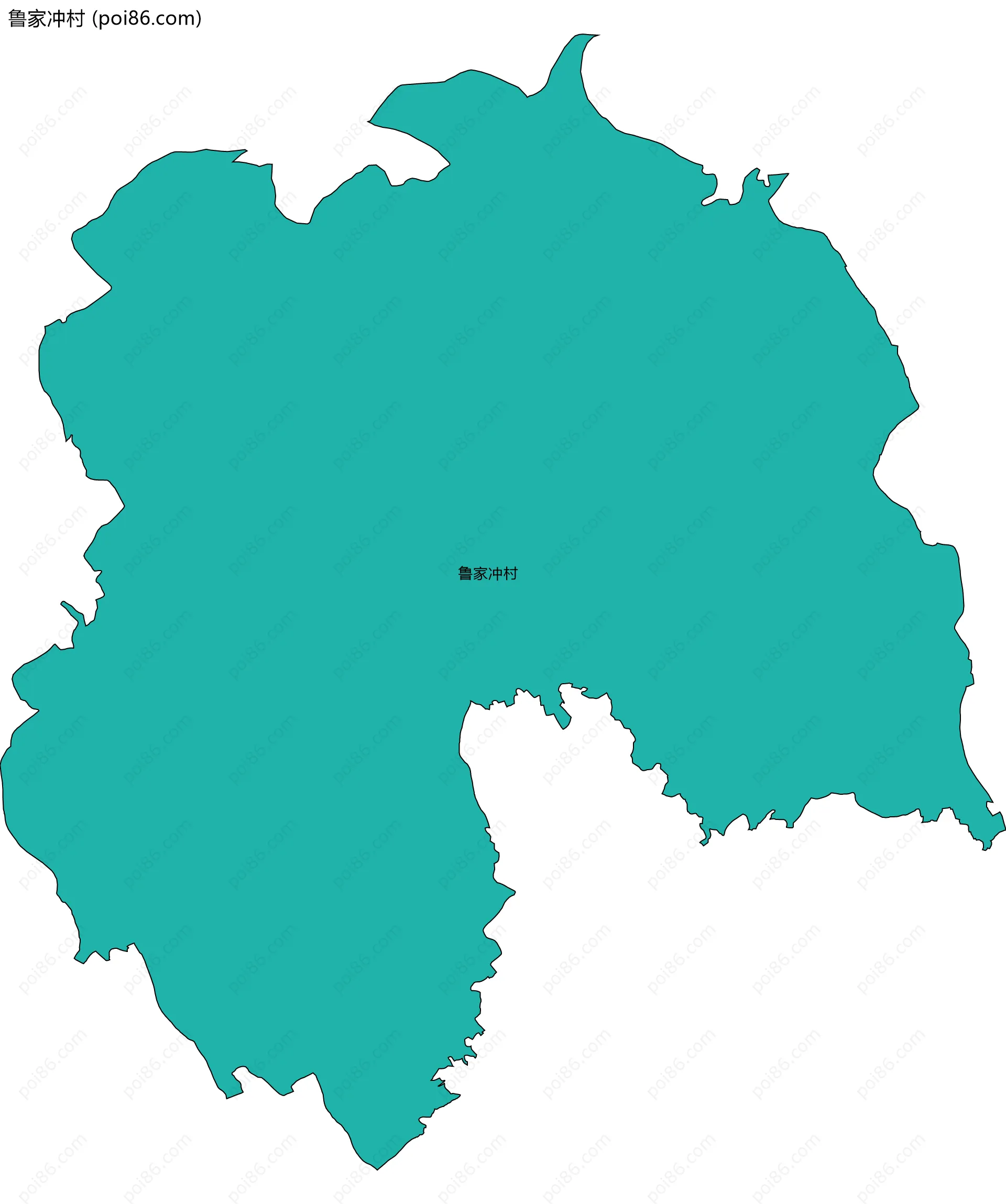 鲁家冲村边界地图