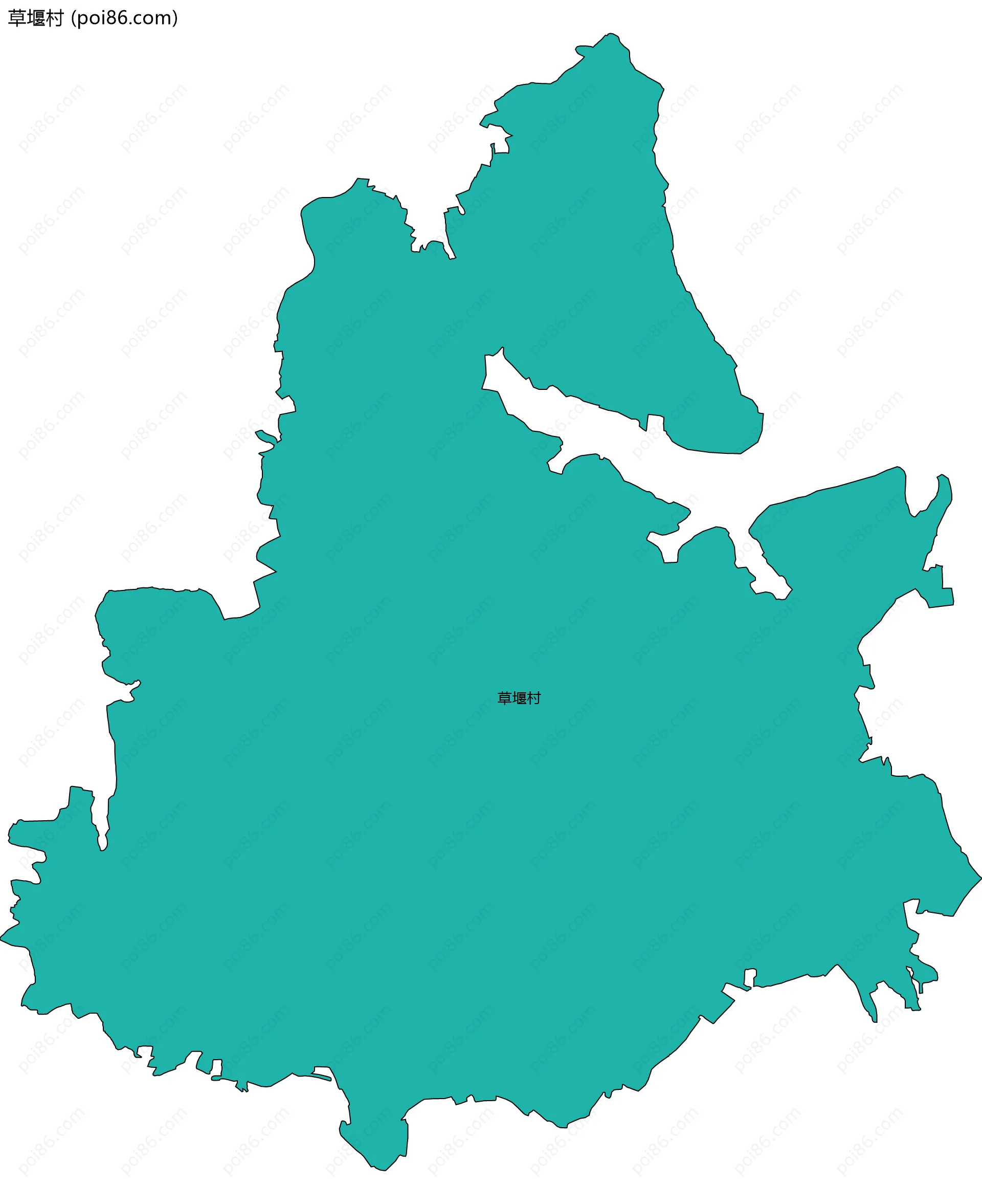草堰村边界地图