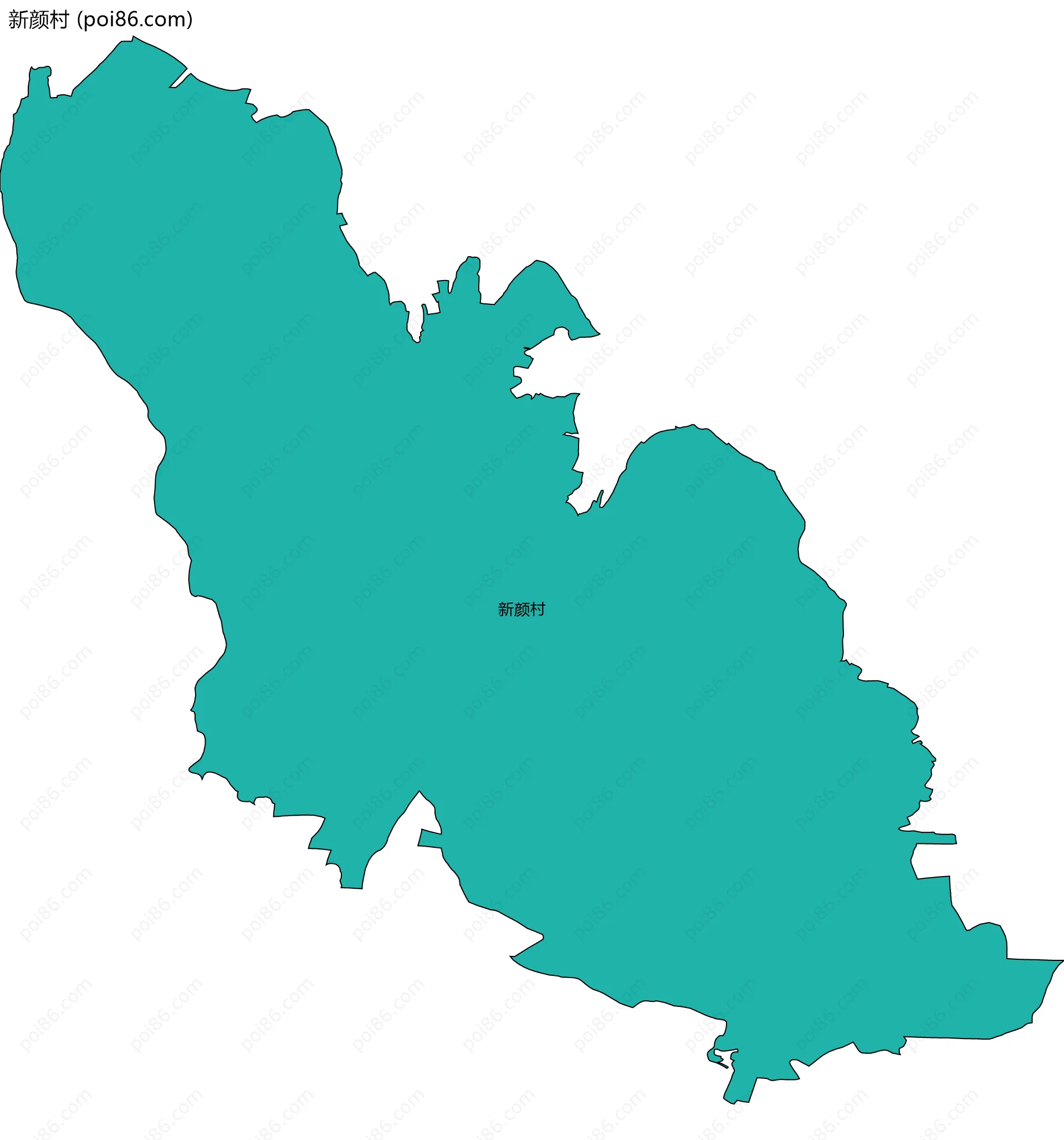 新颜村边界地图