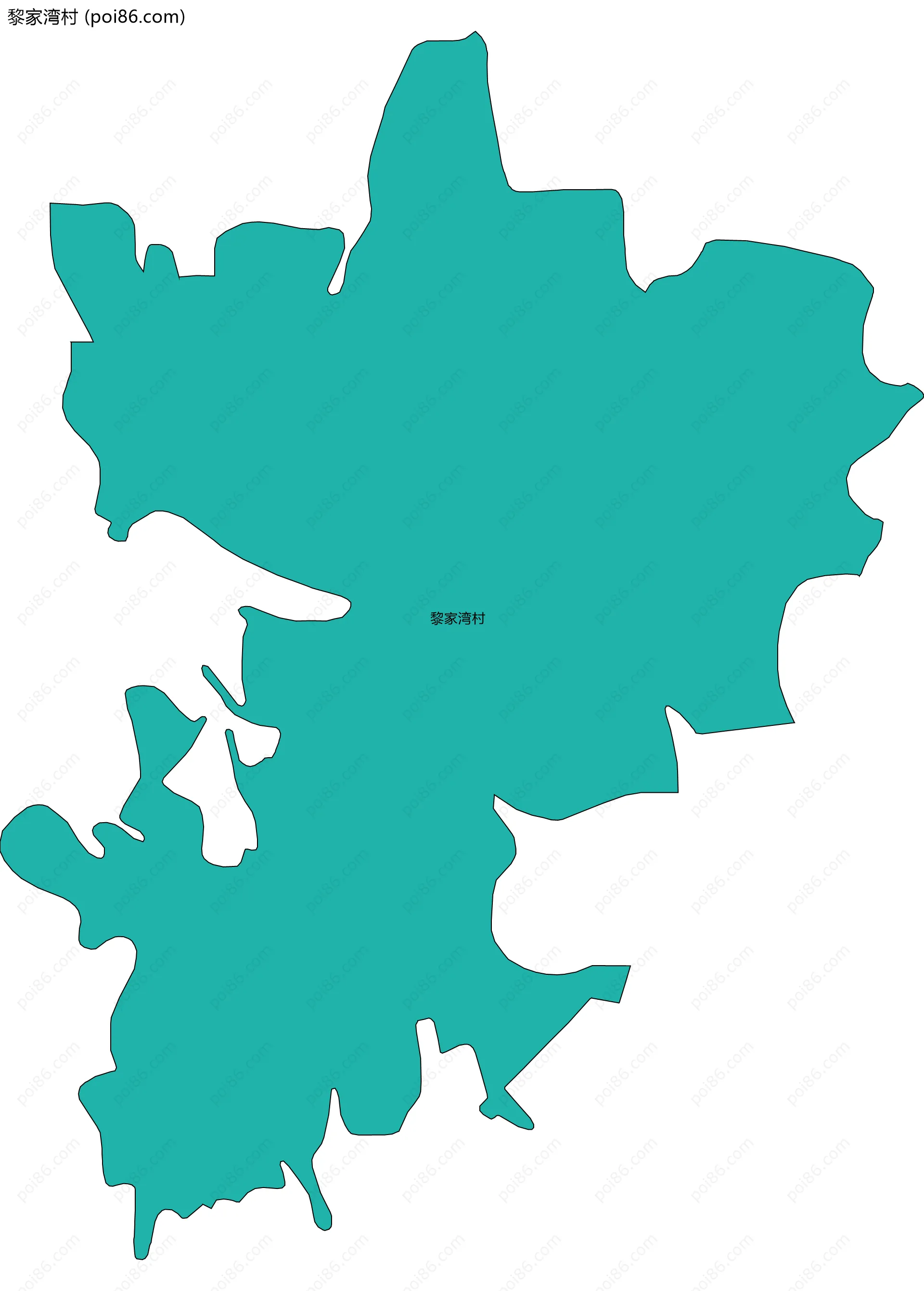 黎家湾村边界地图