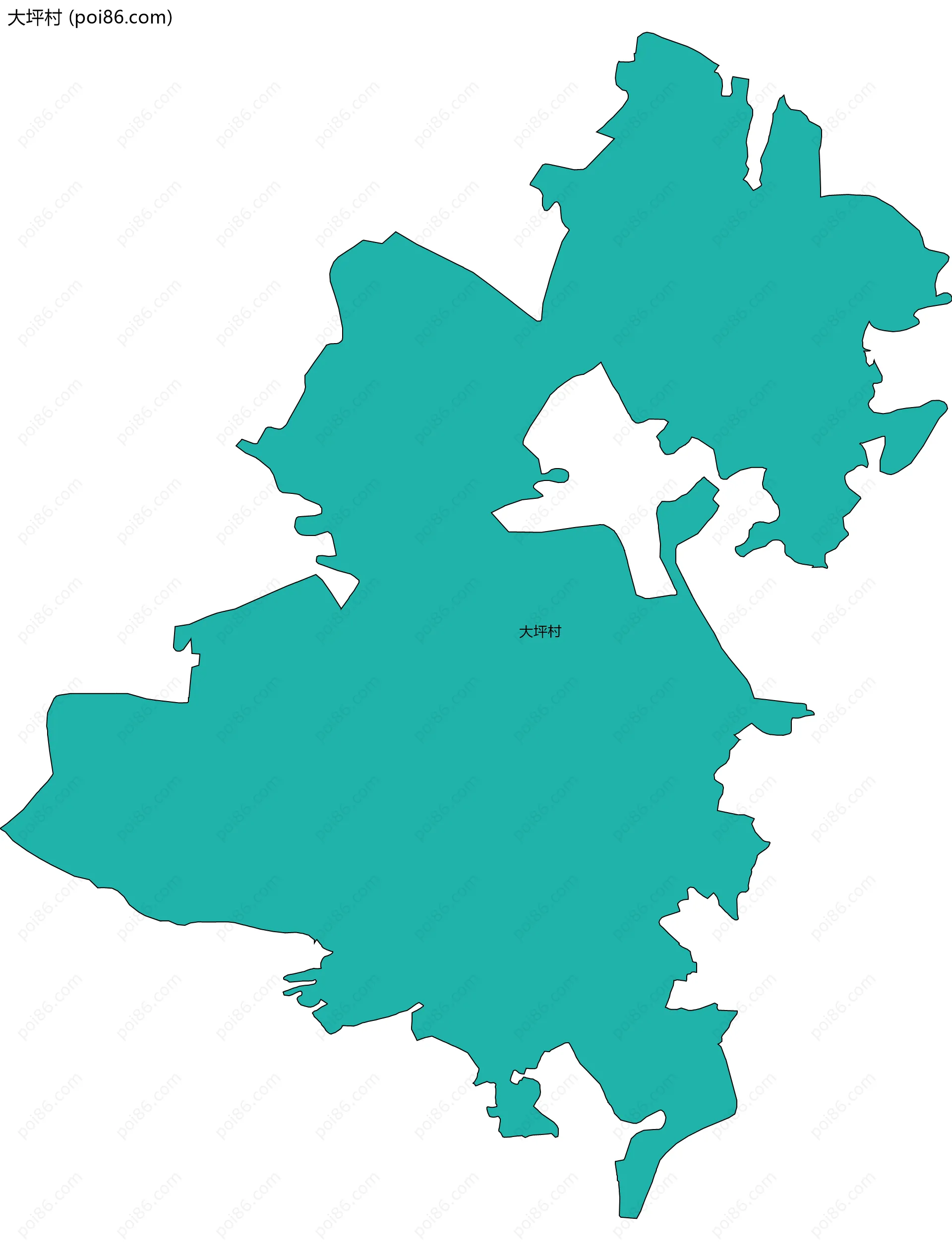 大坪村边界地图