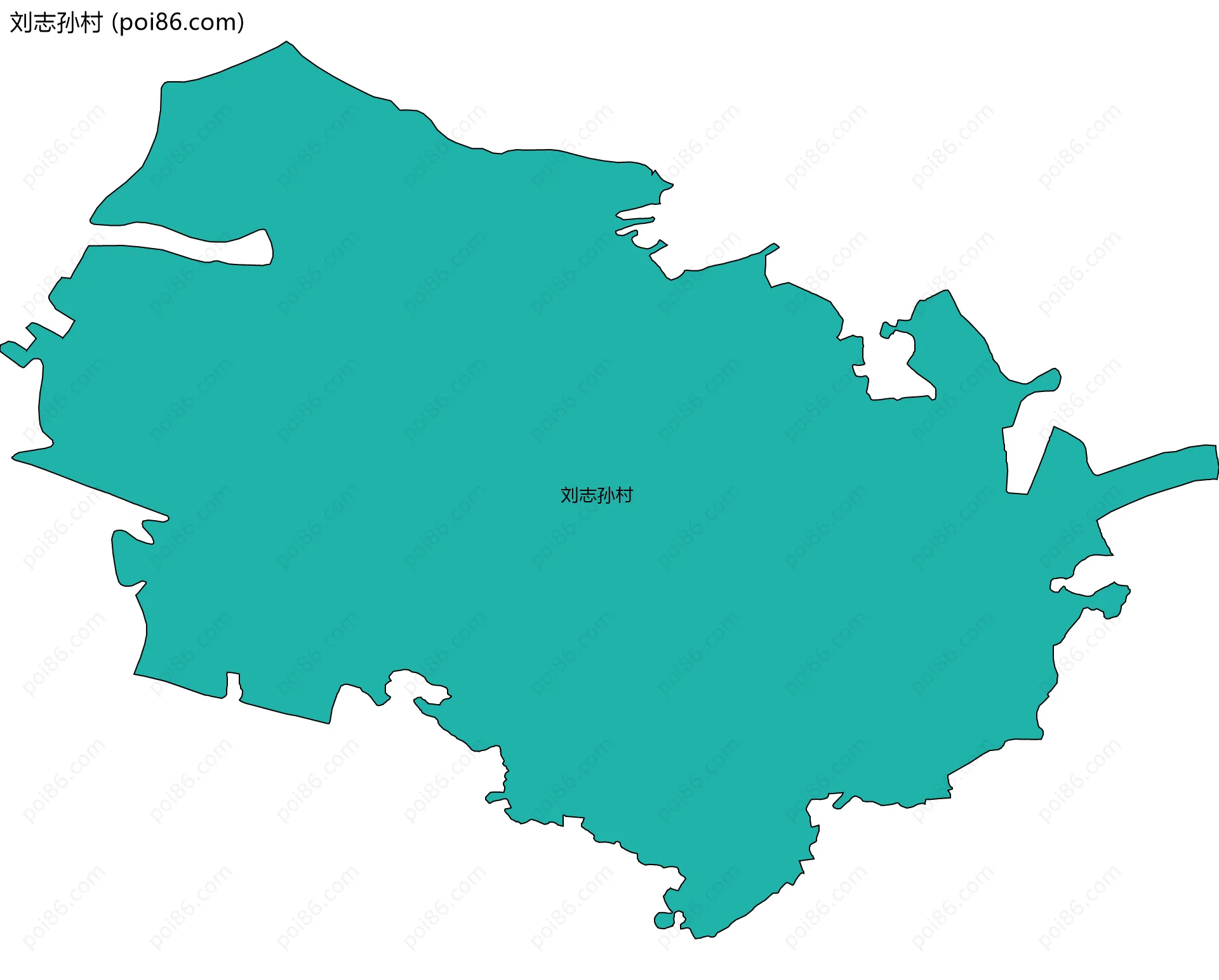刘志孙村边界地图