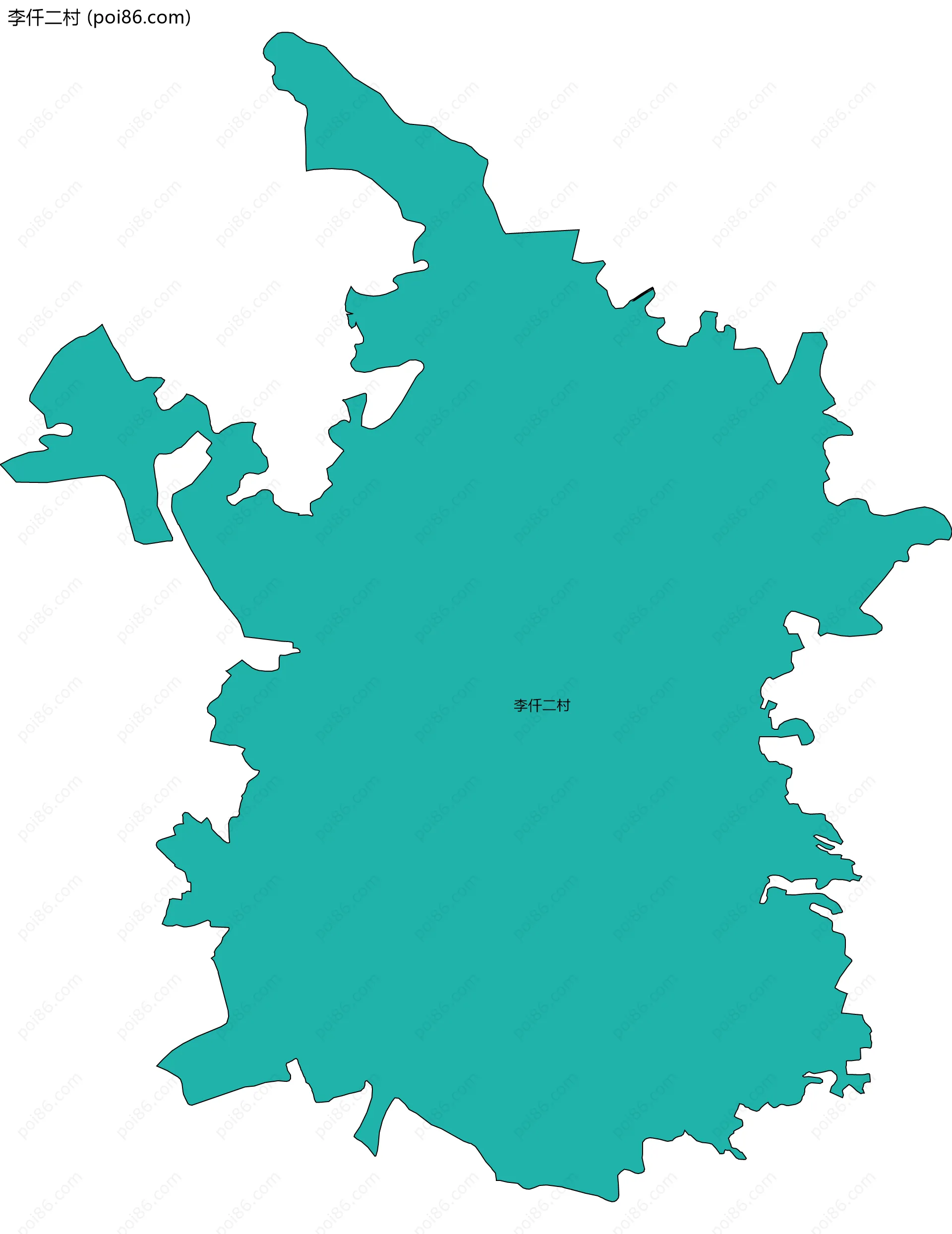 李仟二村边界地图