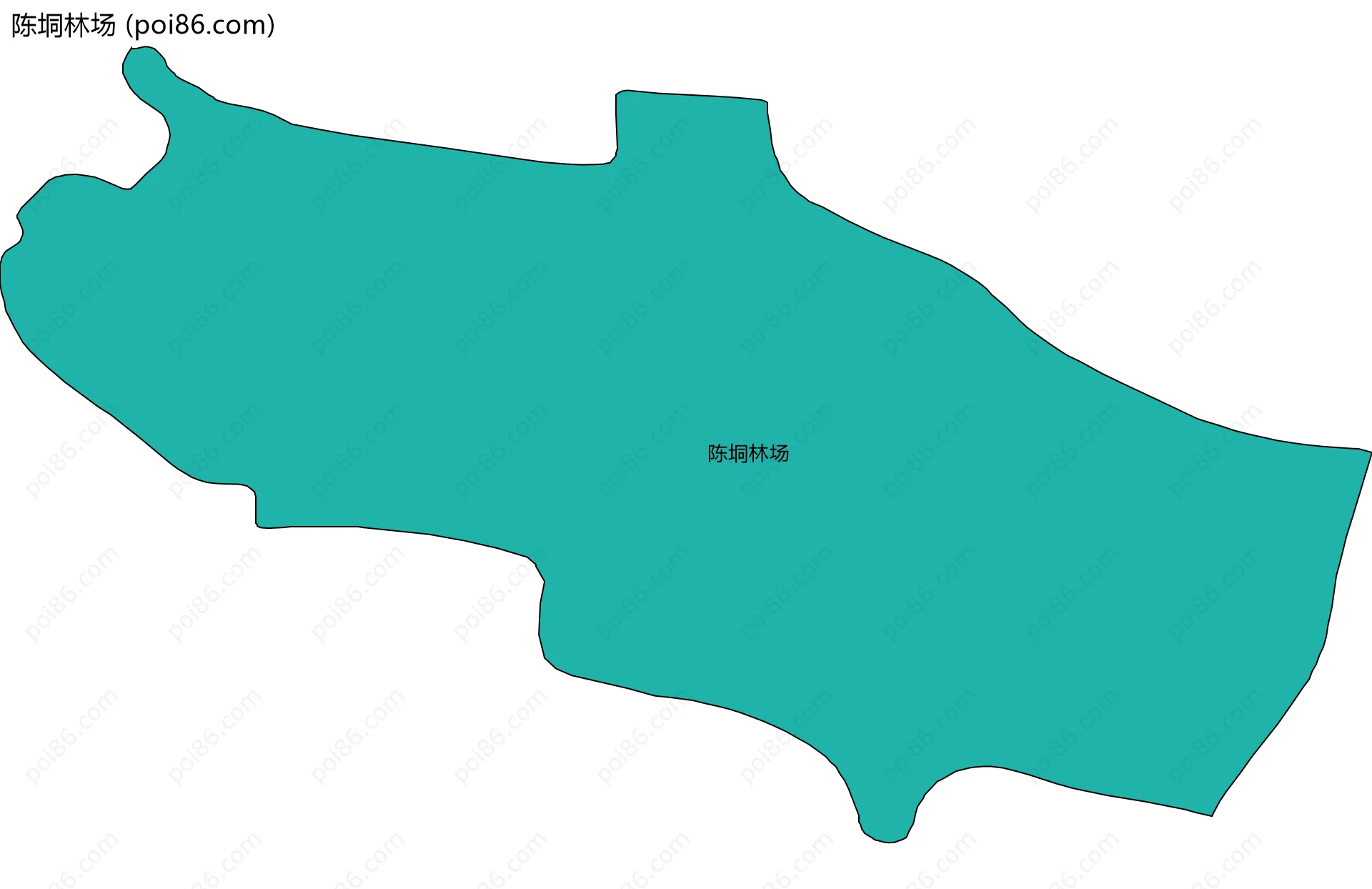 陈垌林场边界地图