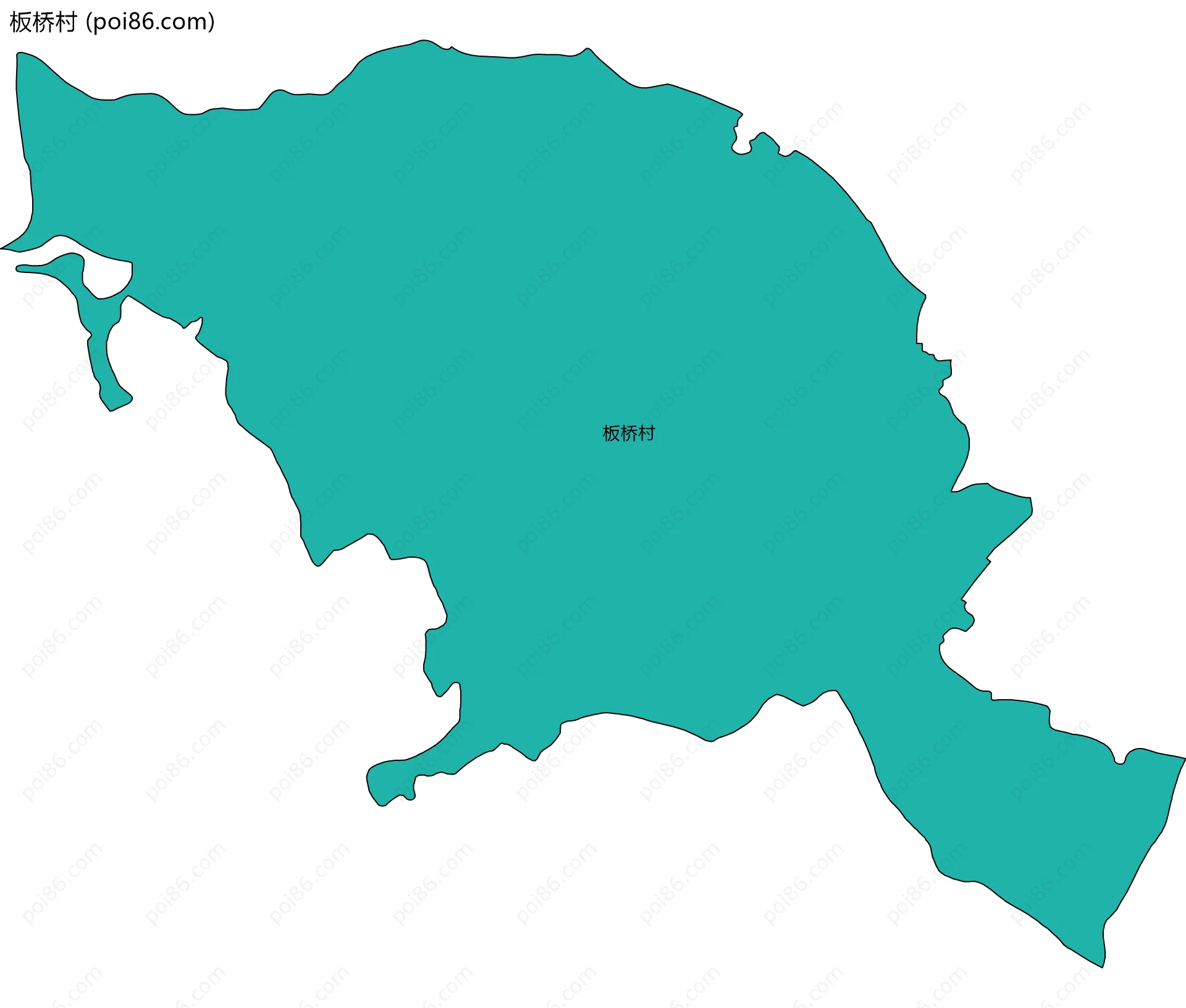板桥村边界地图