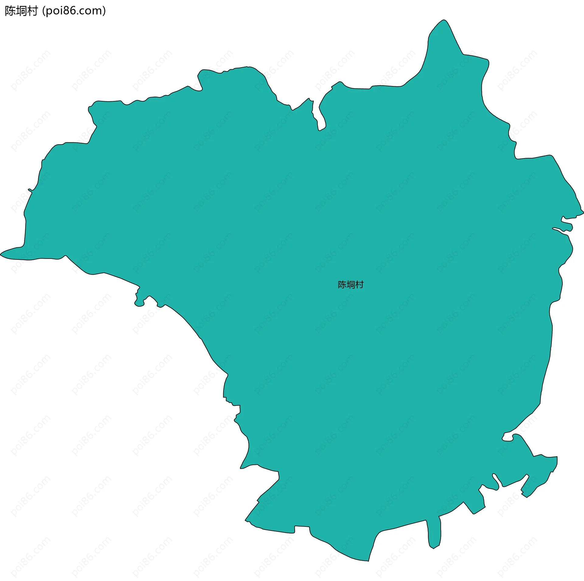 陈垌村边界地图