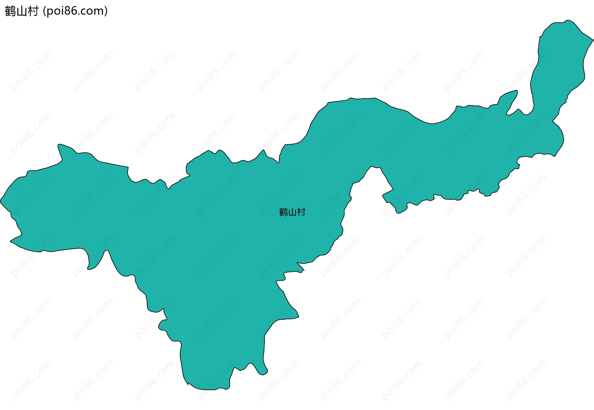 鹤山村边界地图