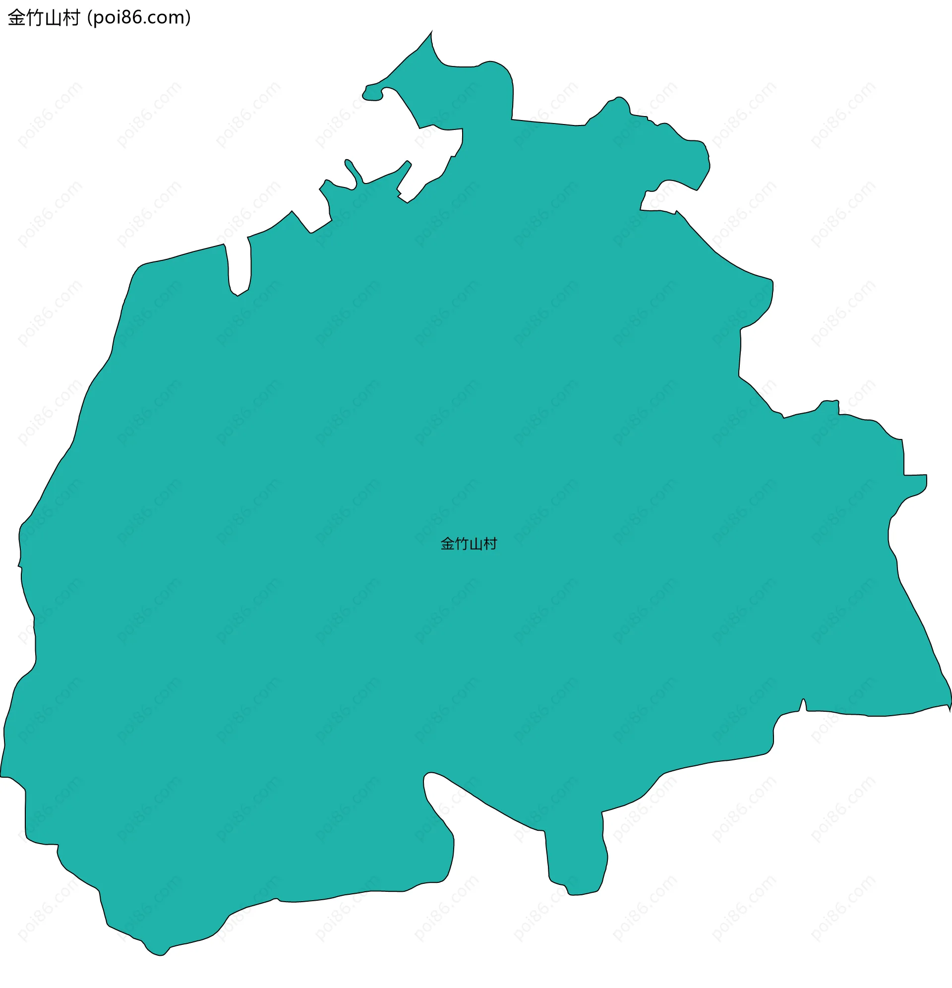 金竹山村边界地图