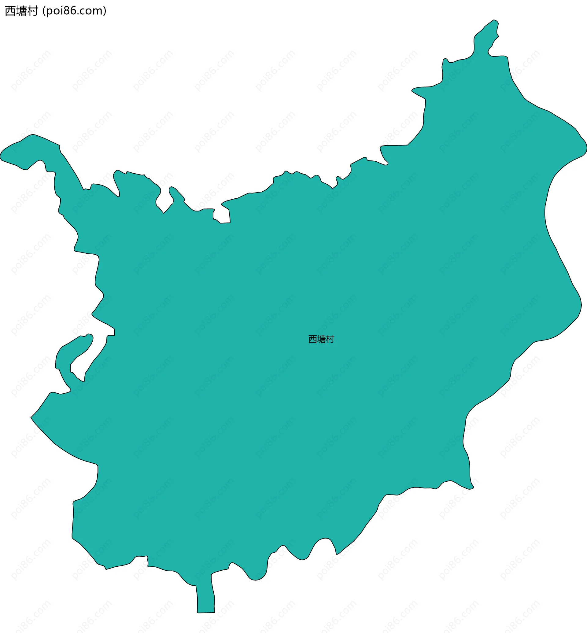 西塘村边界地图