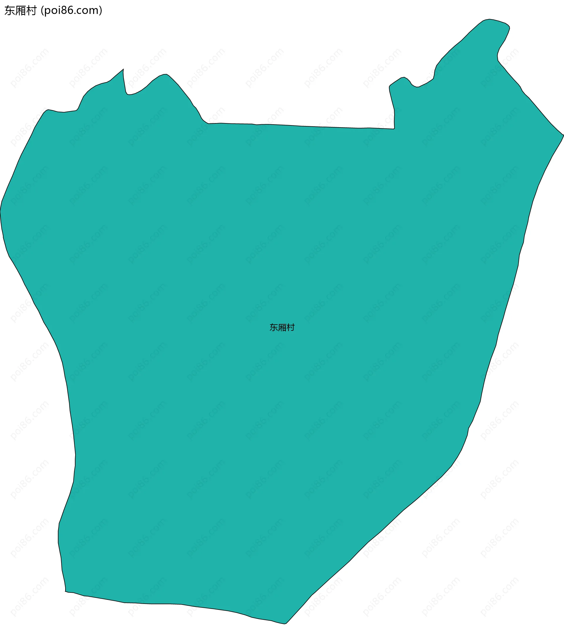 东厢村边界地图