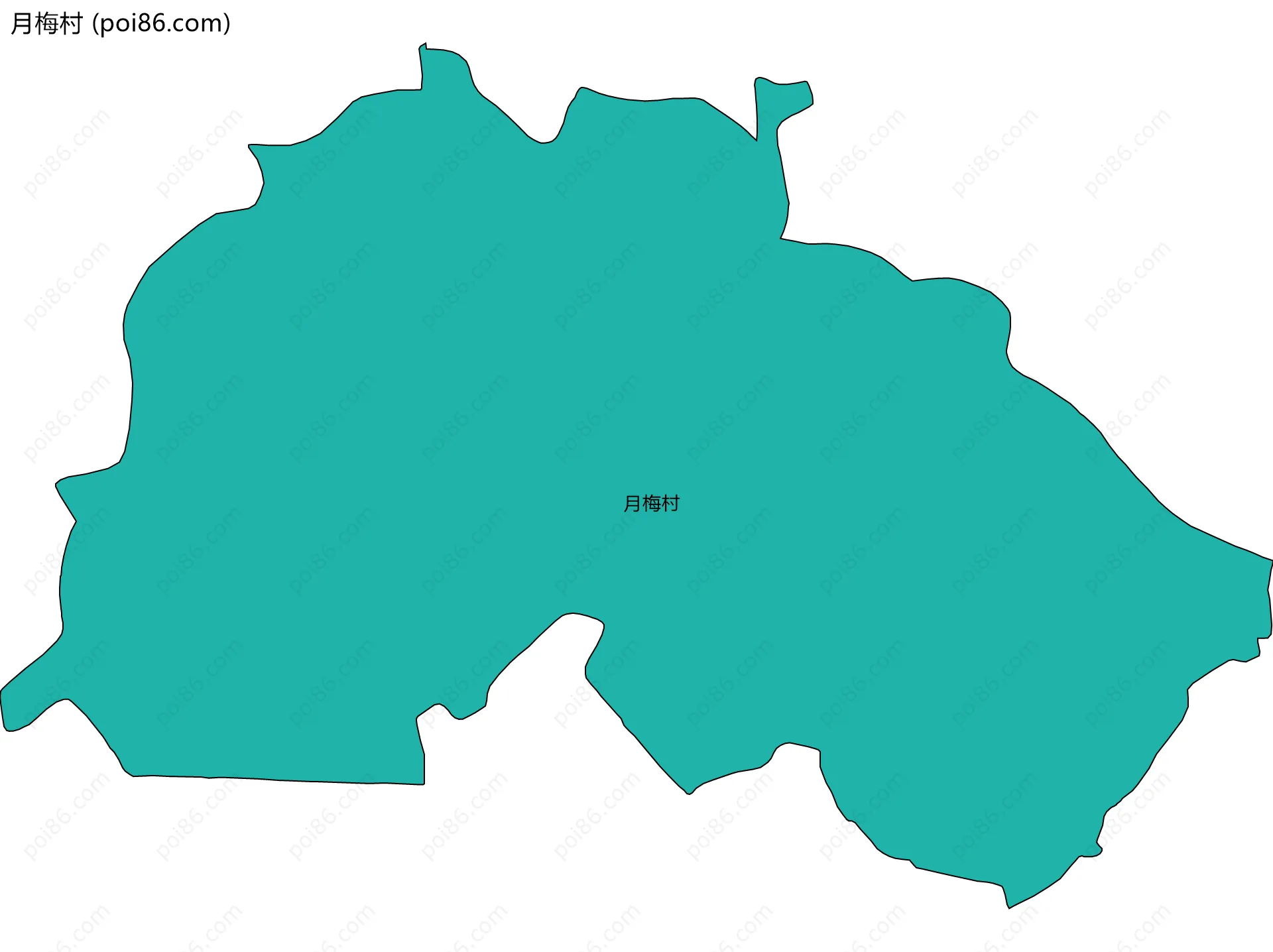 月梅村边界地图