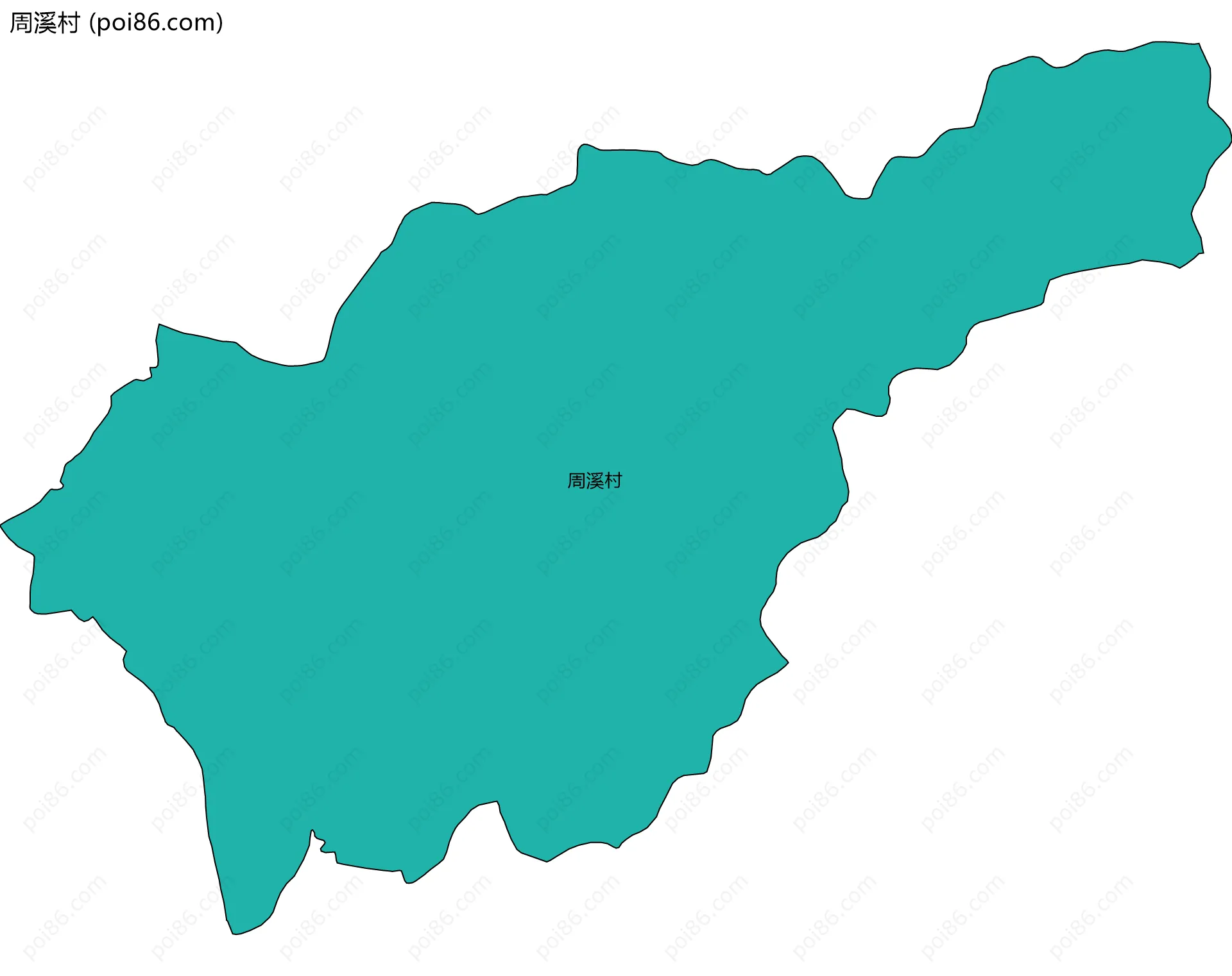 周溪村边界地图