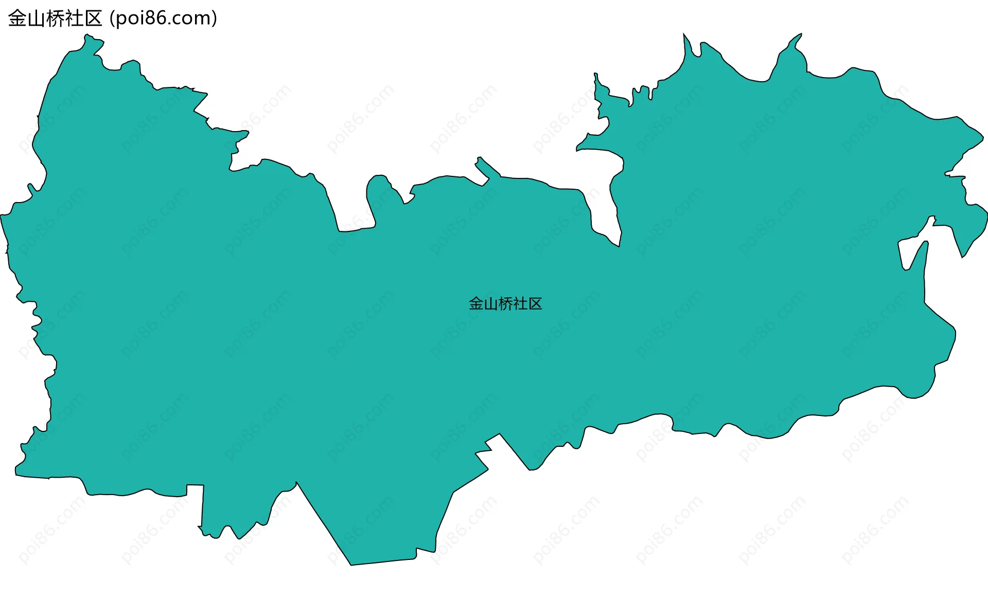 金山桥社区边界地图