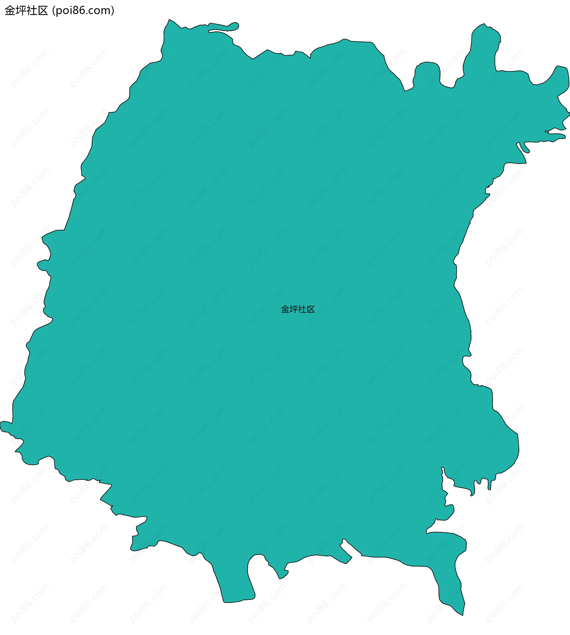 金坪社区边界地图