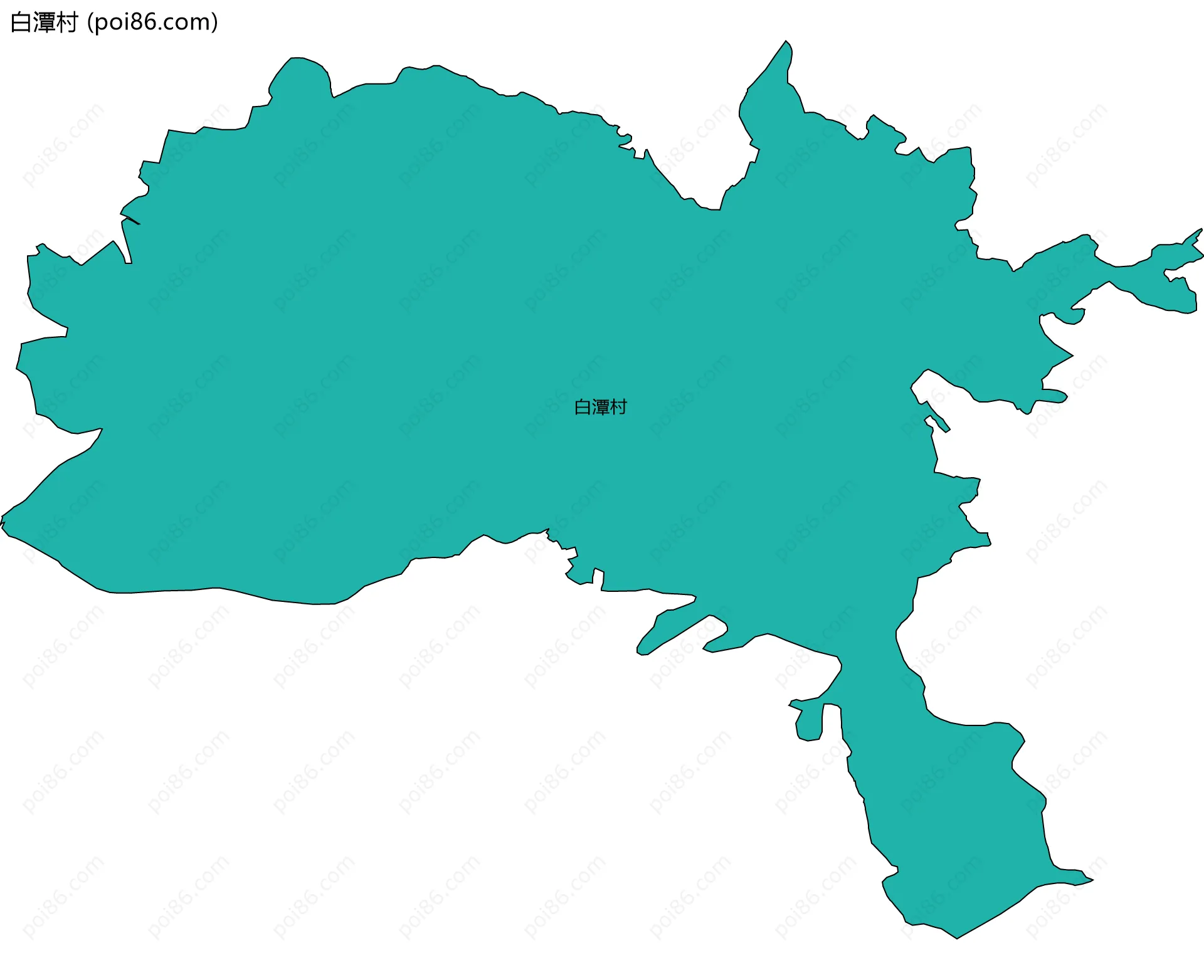 白潭村边界地图